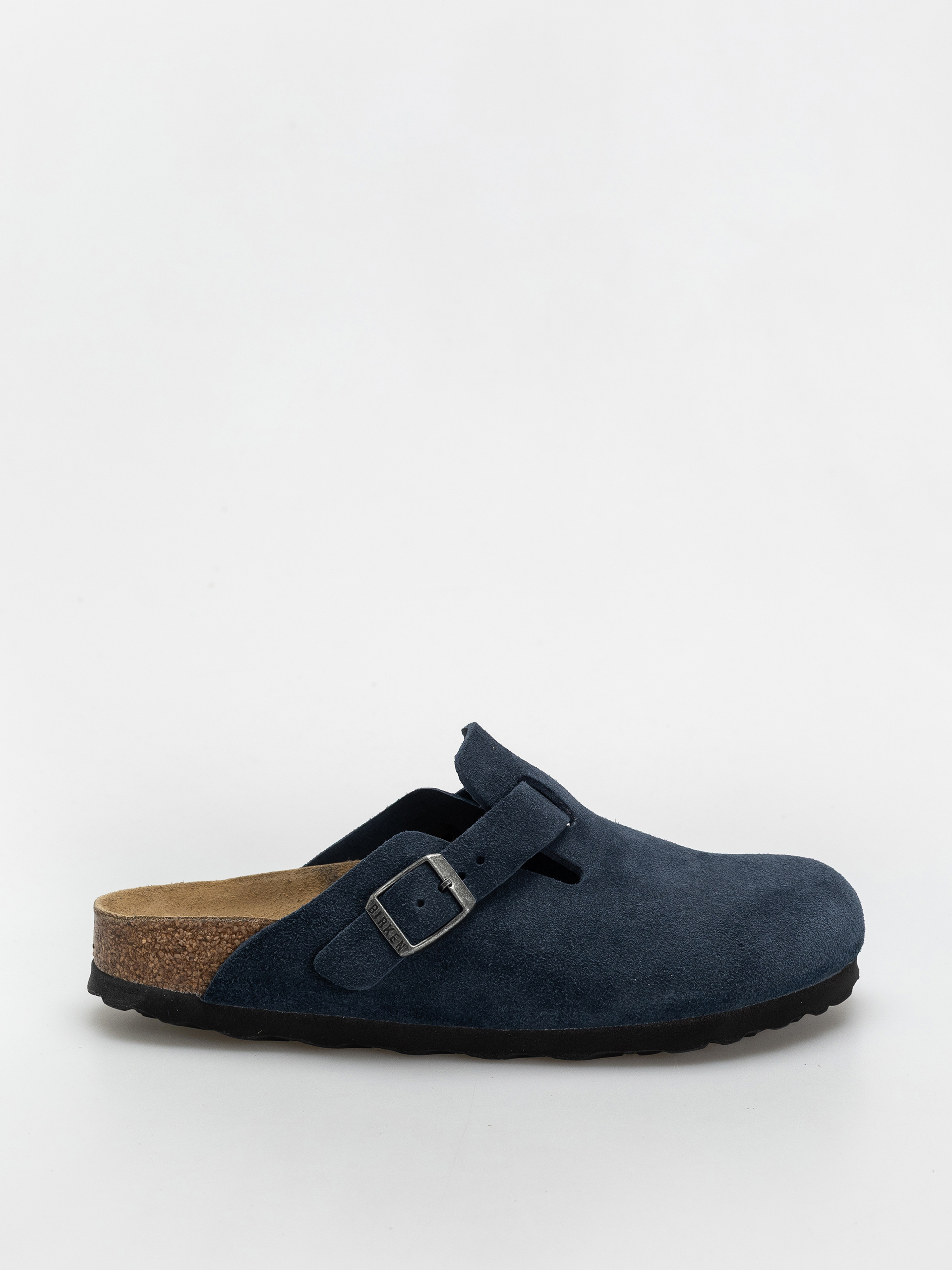 Plážovky Birkenstock Boston Suede Leather Narrow Wmn (new navy)