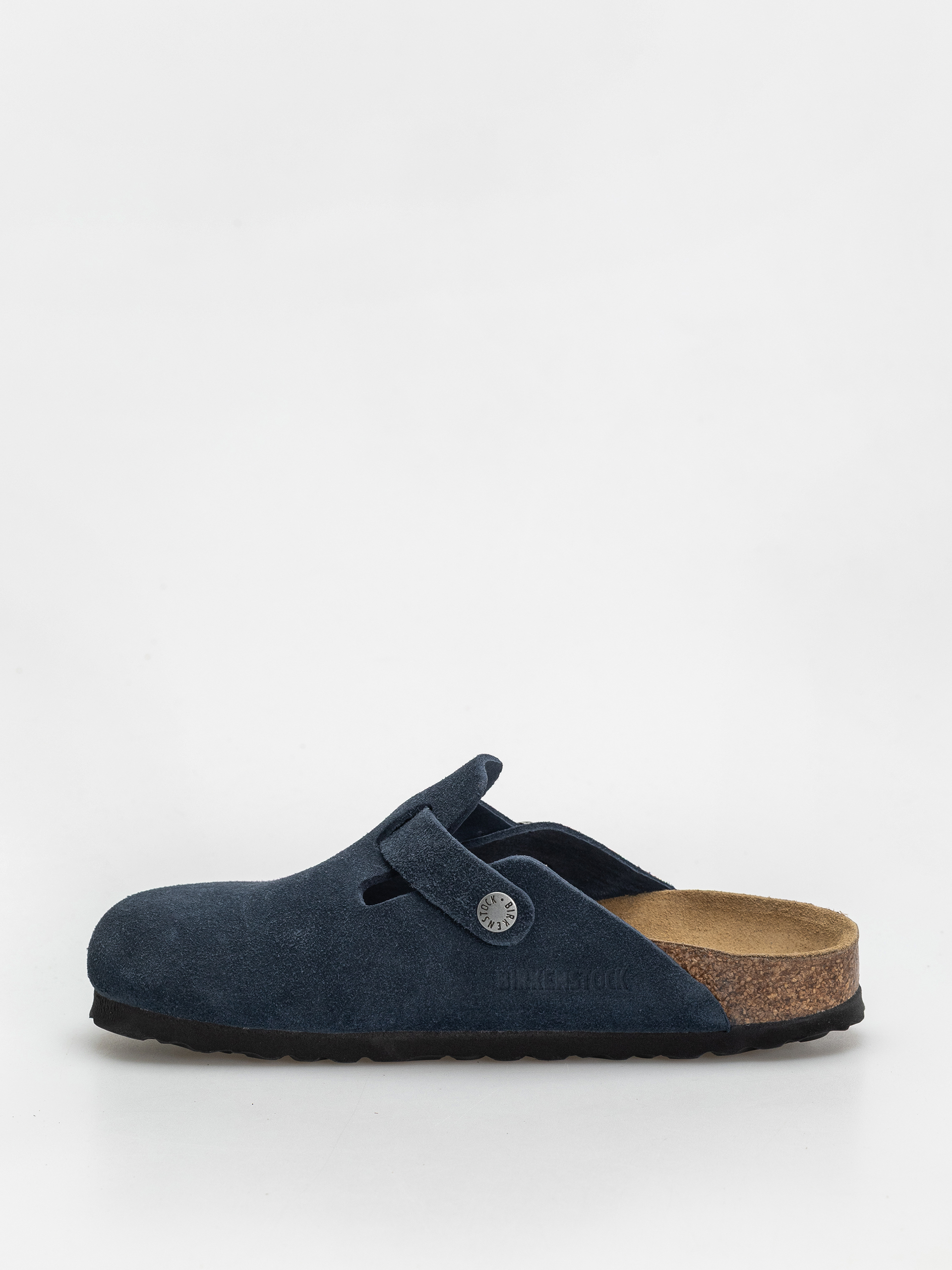 Plážovky Birkenstock Boston Suede Leather Narrow Wmn (new navy)