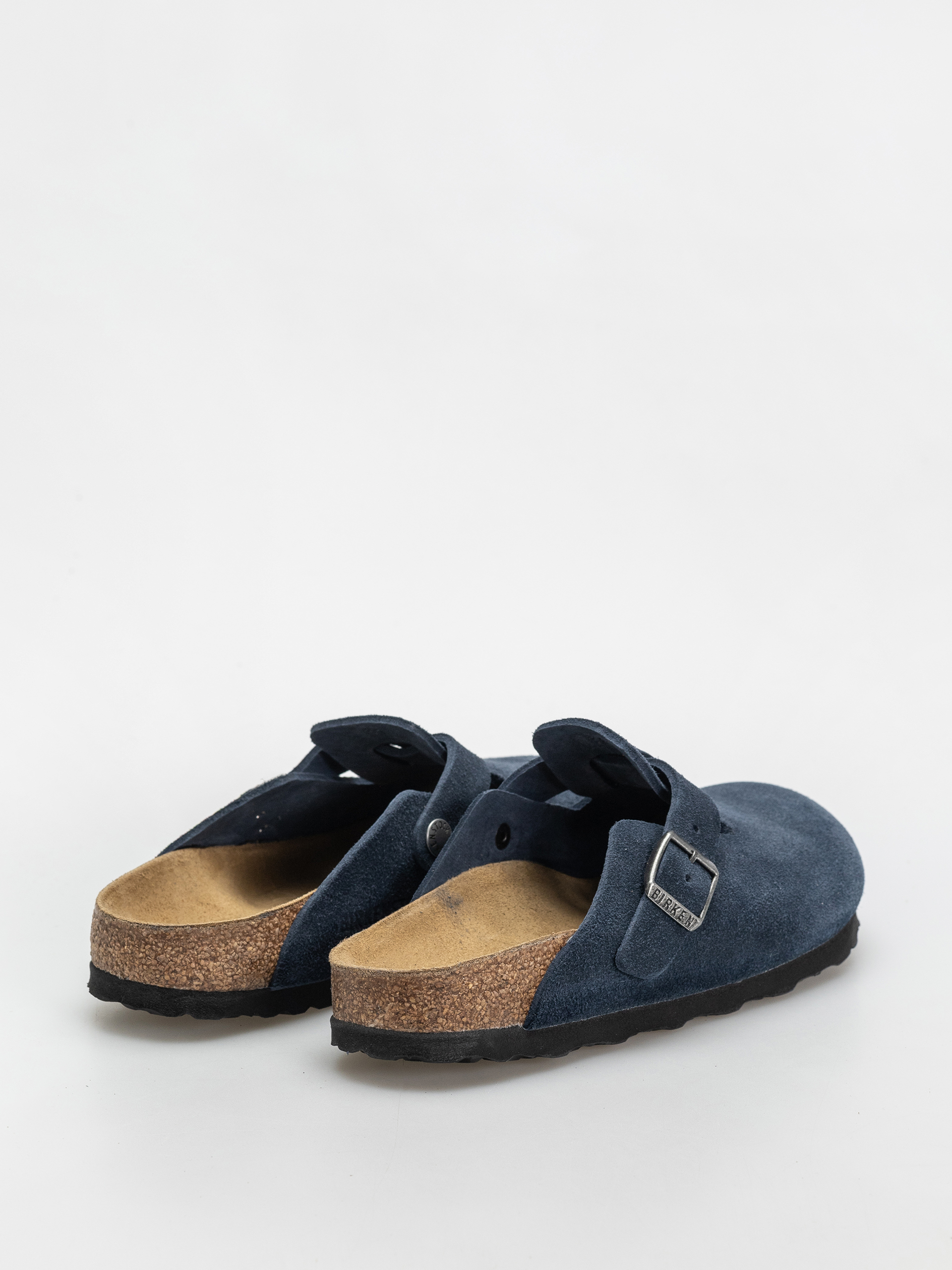 Plážovky Birkenstock Boston Suede Leather Narrow Wmn (new navy)