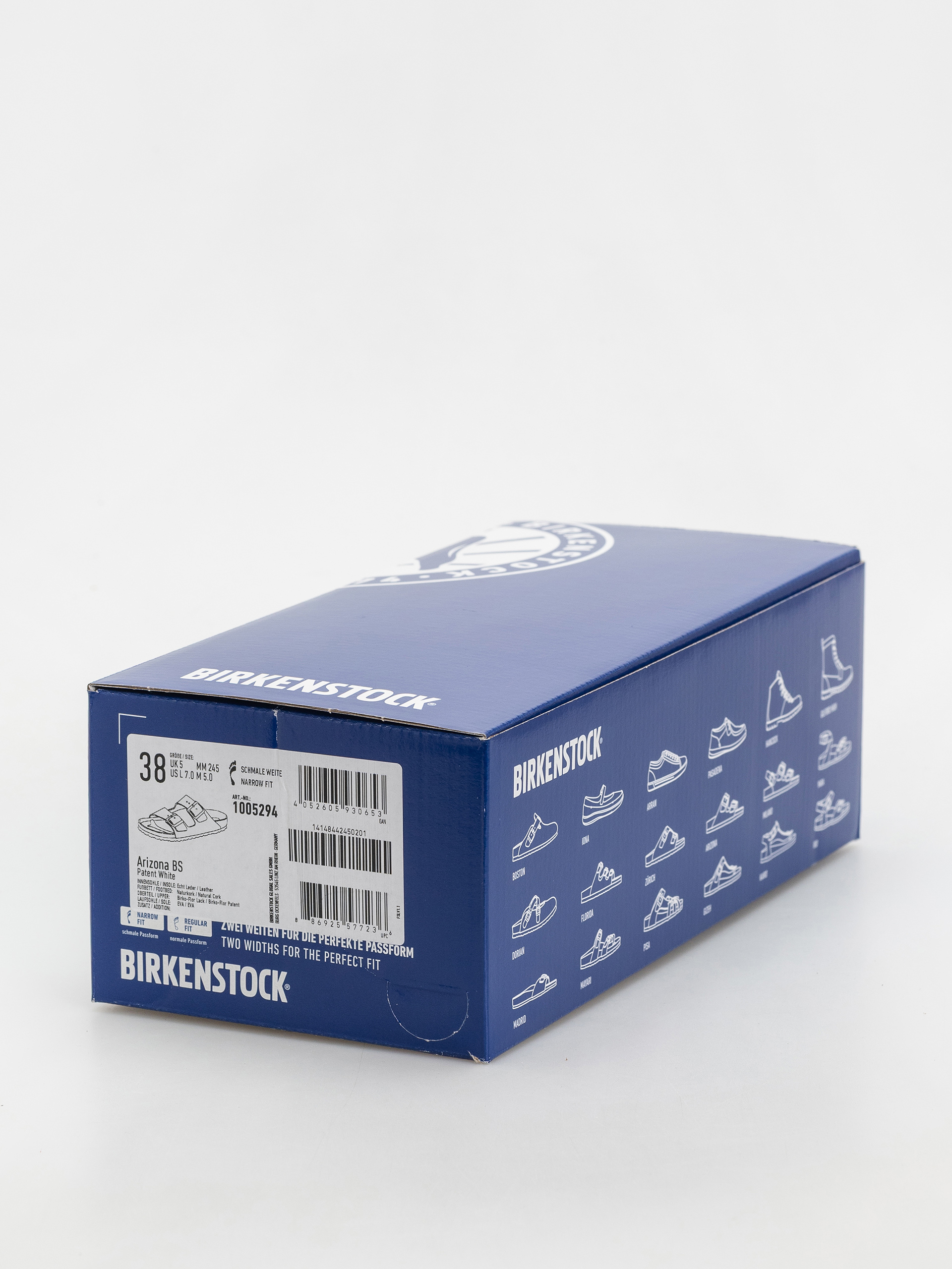 Plážovky Birkenstock Arizona Narrow Wmn (patent white)