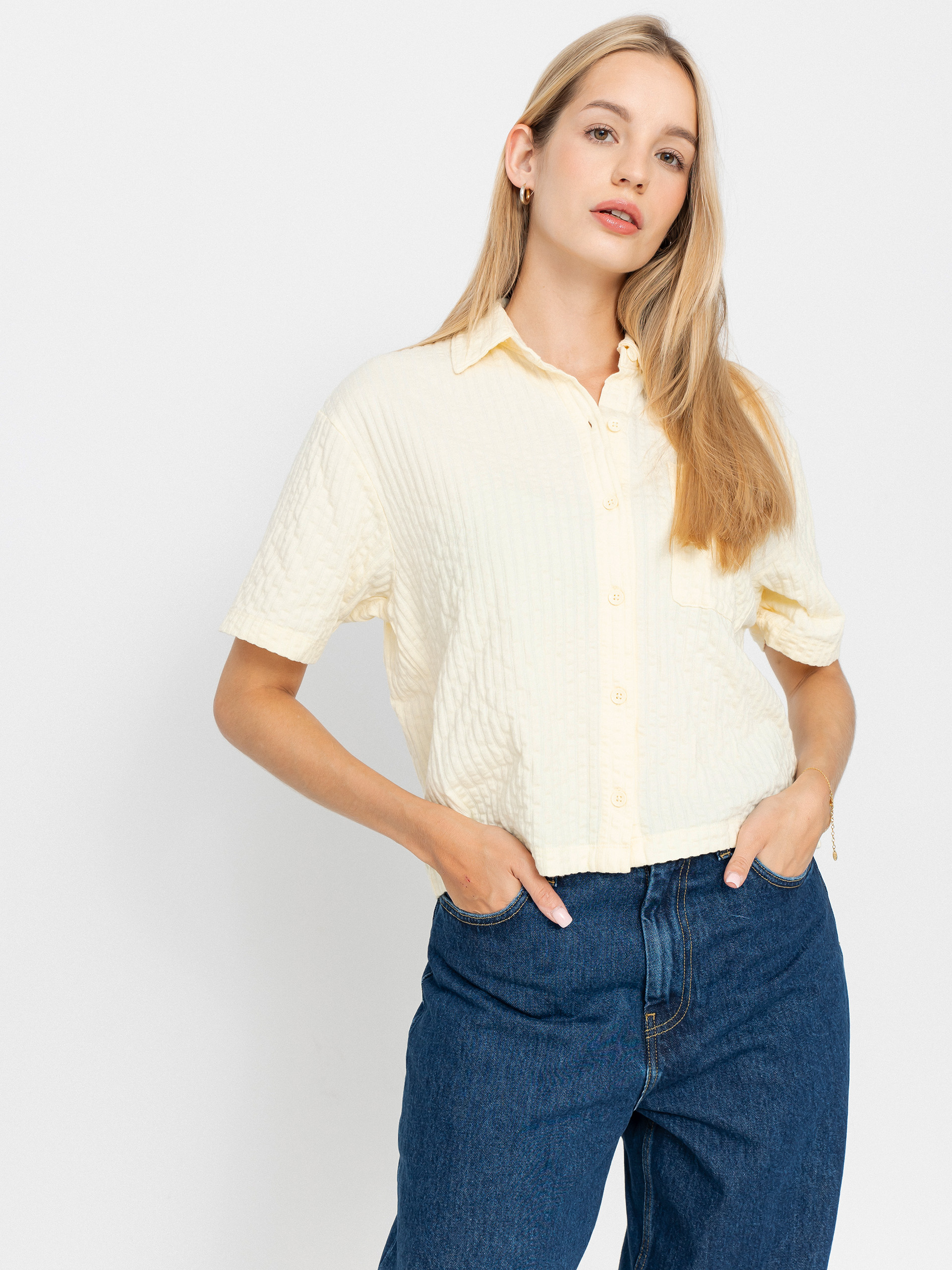 Košile Vans Bedford Knit Button Up Wmn (lemon icing)