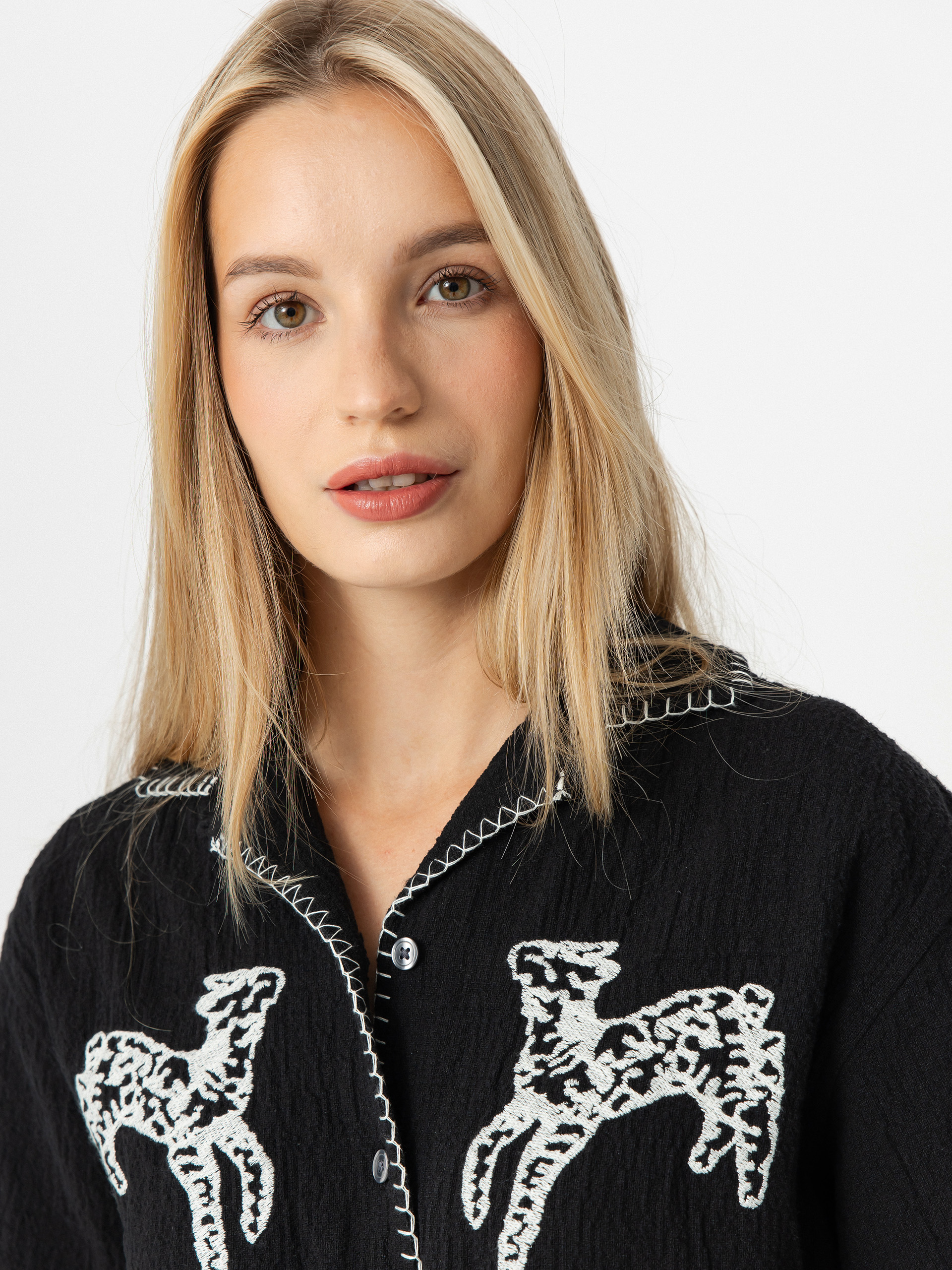 Košile OBEY Ritual Wmn (digital black)