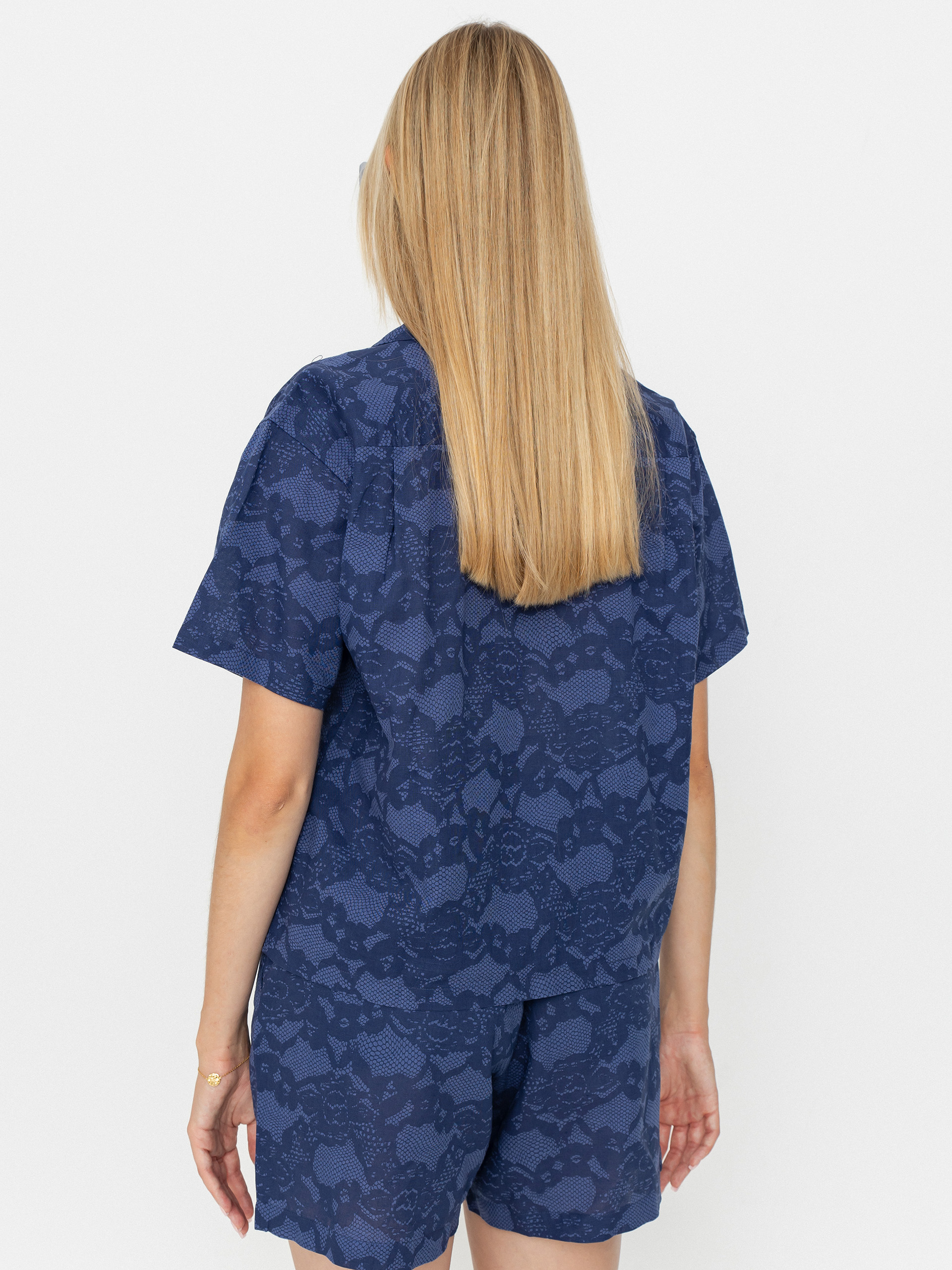 Košile OBEY Cecilie Lace Wmn (blue multi)