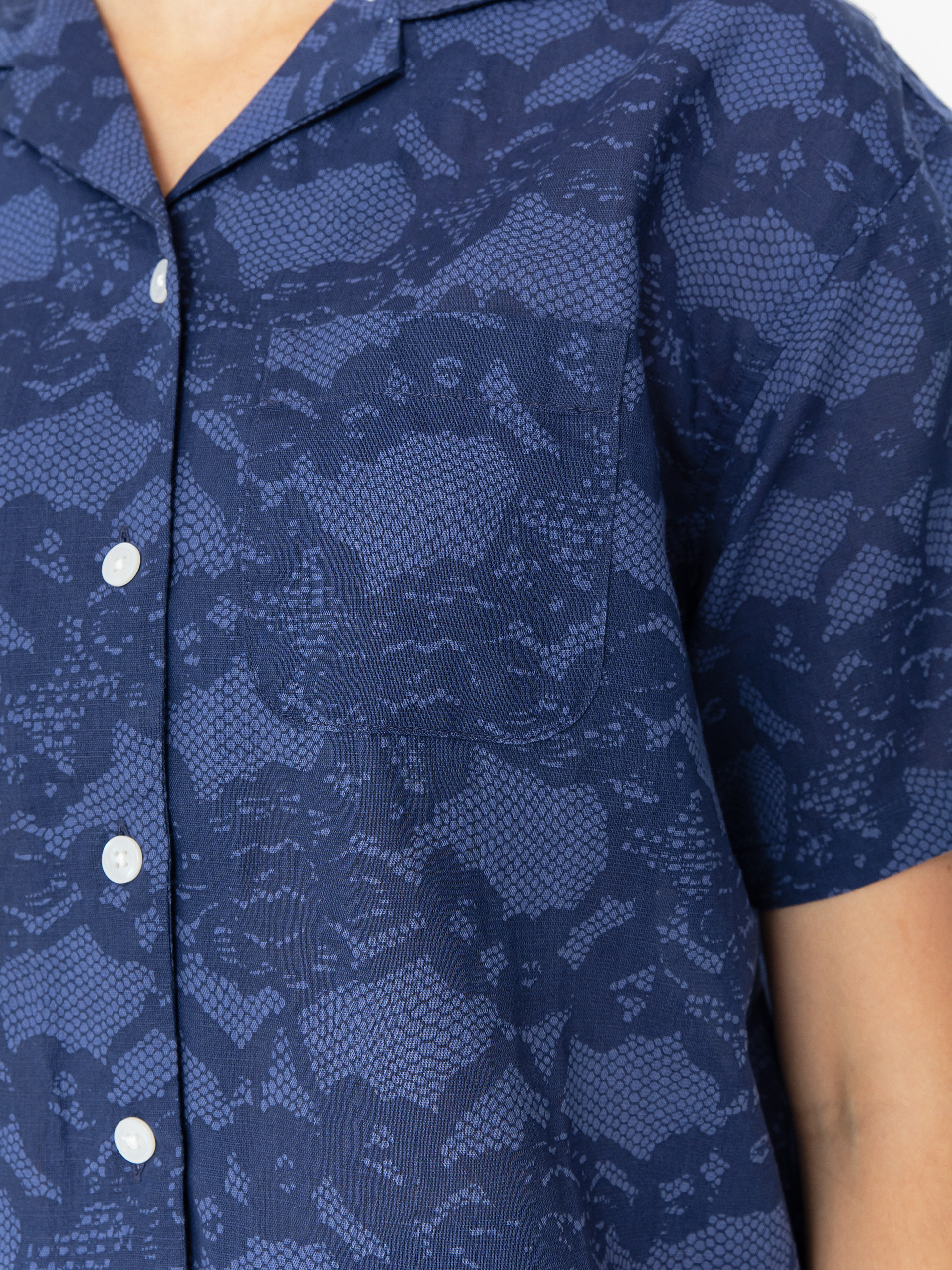 Košile OBEY Cecilie Lace Wmn (blue multi)