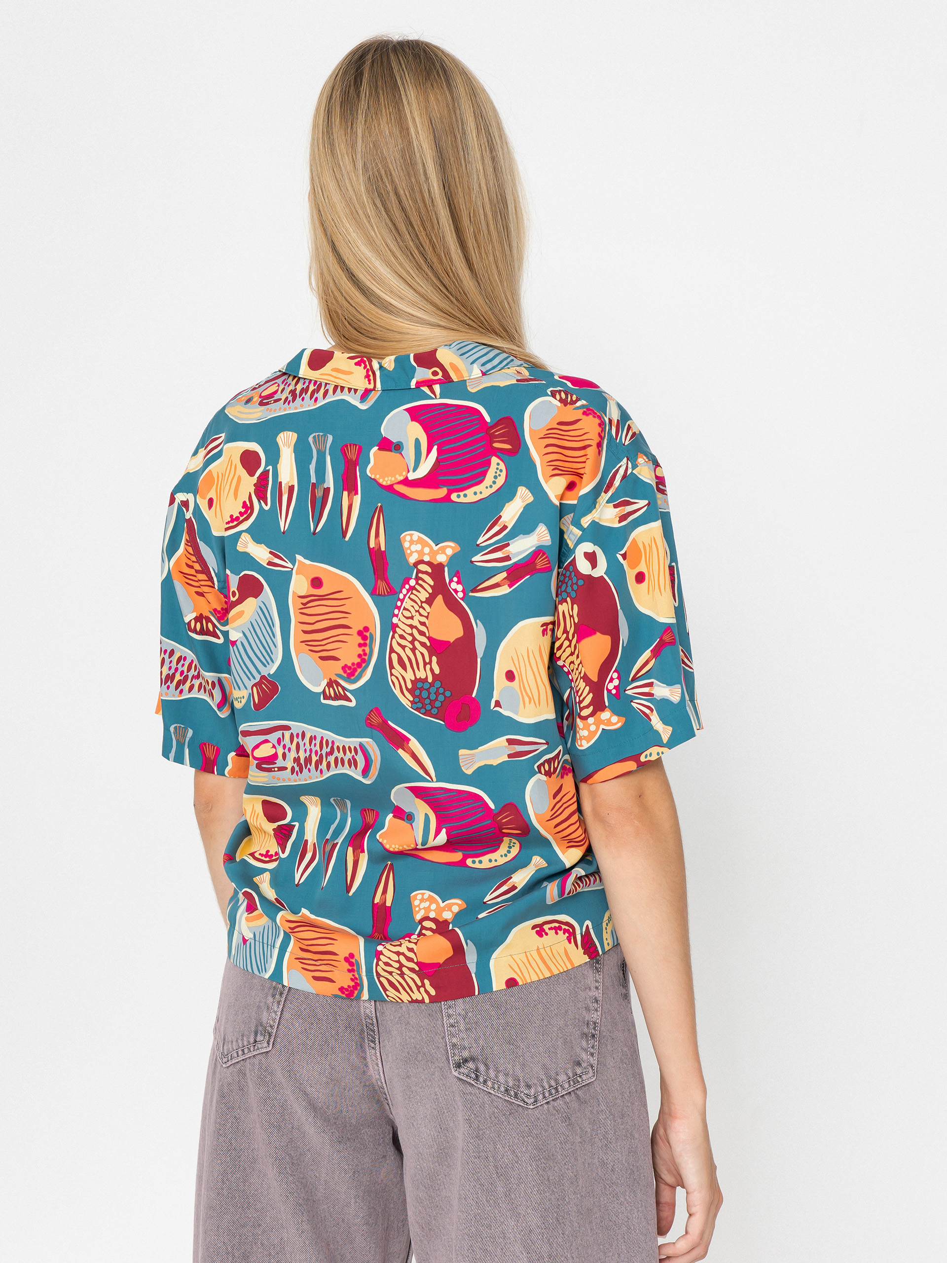 Košile Patagonia Tidal Threads Wmn (wrasse/wetland blue)