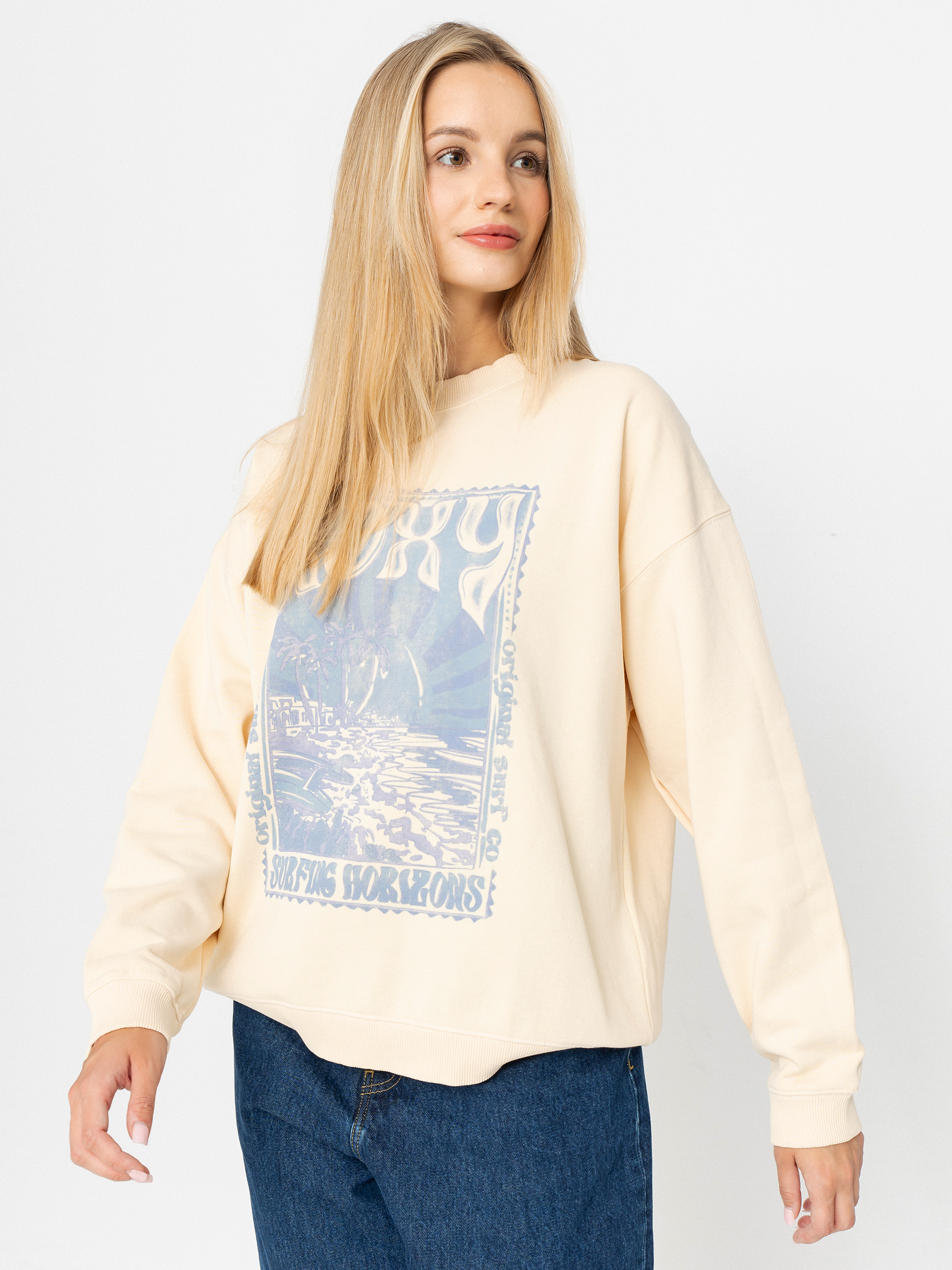 Mikina Roxy Lineup Oversized Crew Wmn