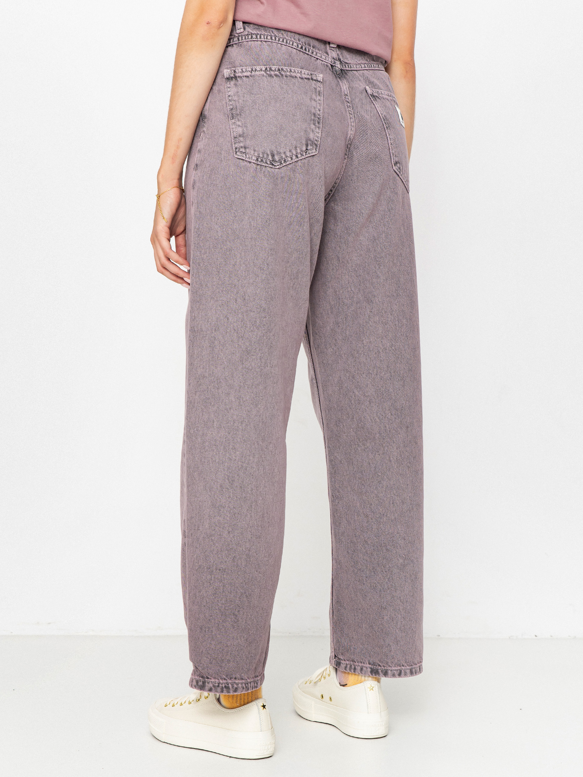 Kalhoty Carhartt WIP Brandon Wmn (black/hortensia/garment dyed)