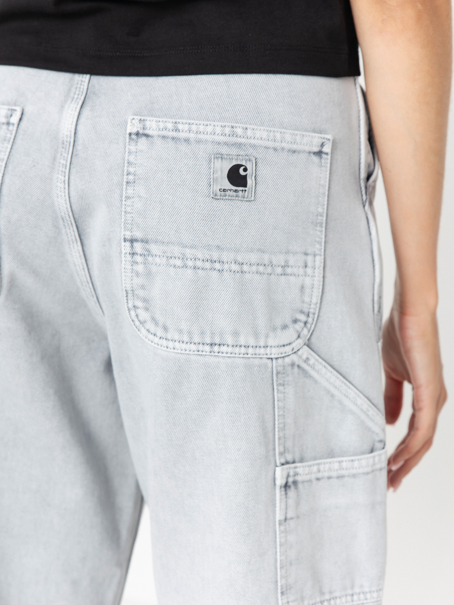 Kalhoty Carhartt WIP Brandon Double Knee Wmn (black/chalk wash)