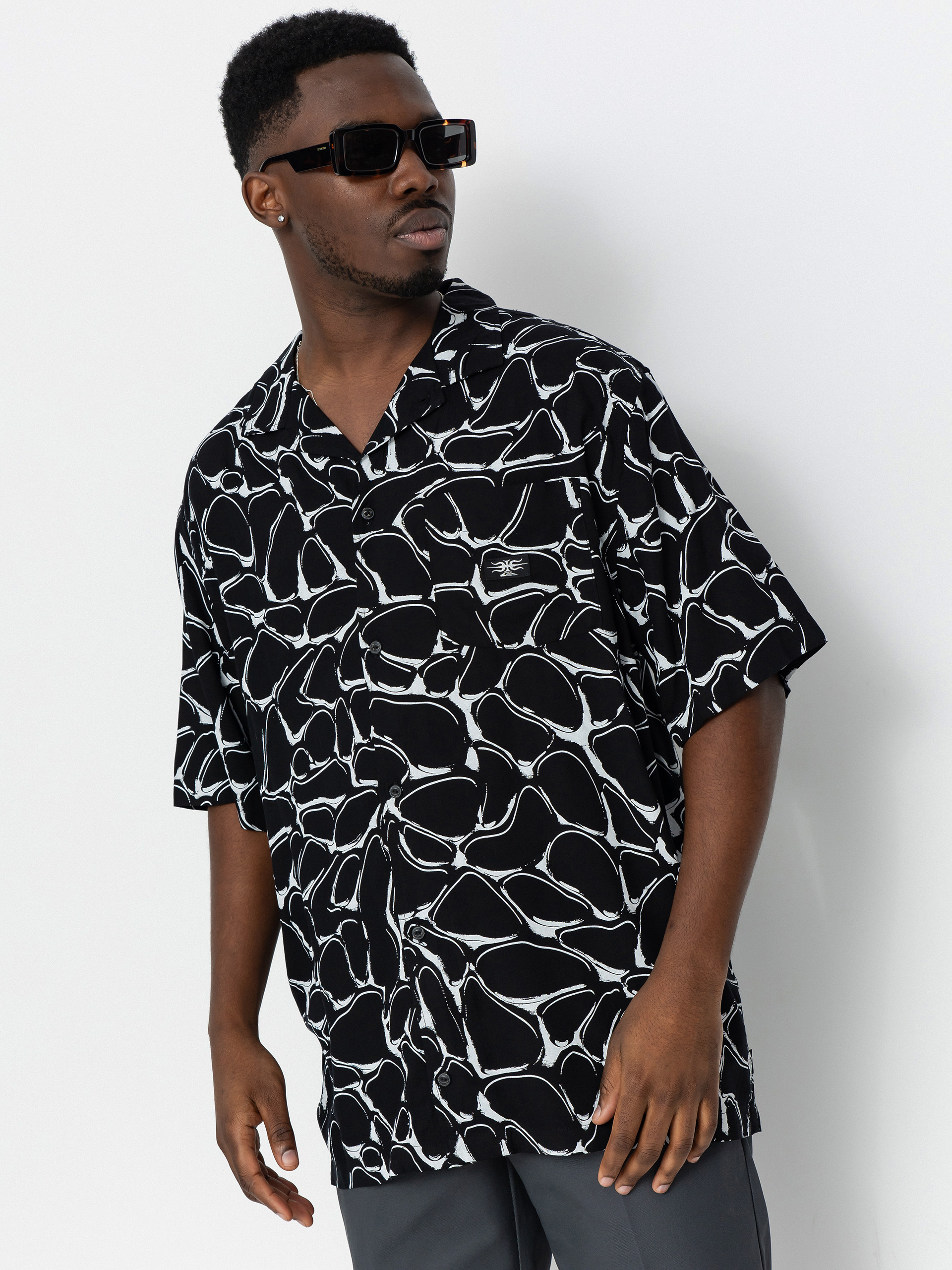 Košile Quiksilver Mercury Chrome Shirt (black mercury chrome)