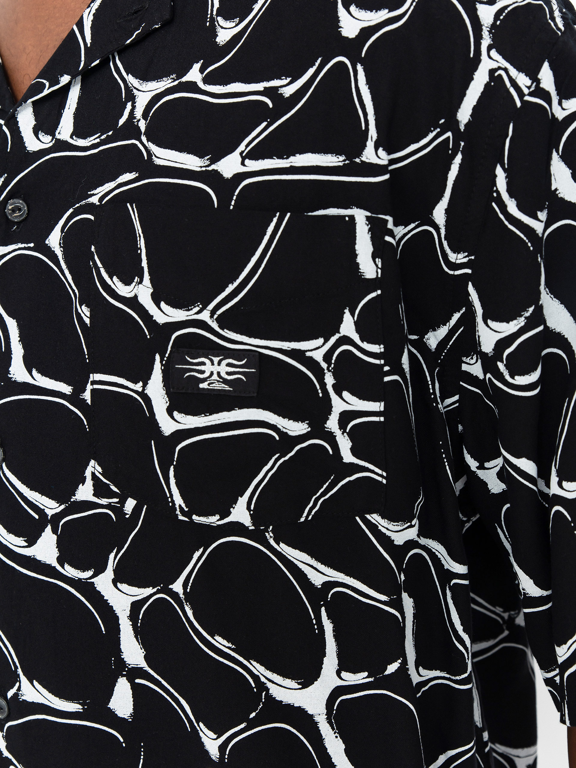 Košile Quiksilver Mercury Chrome Shirt (black mercury chrome)