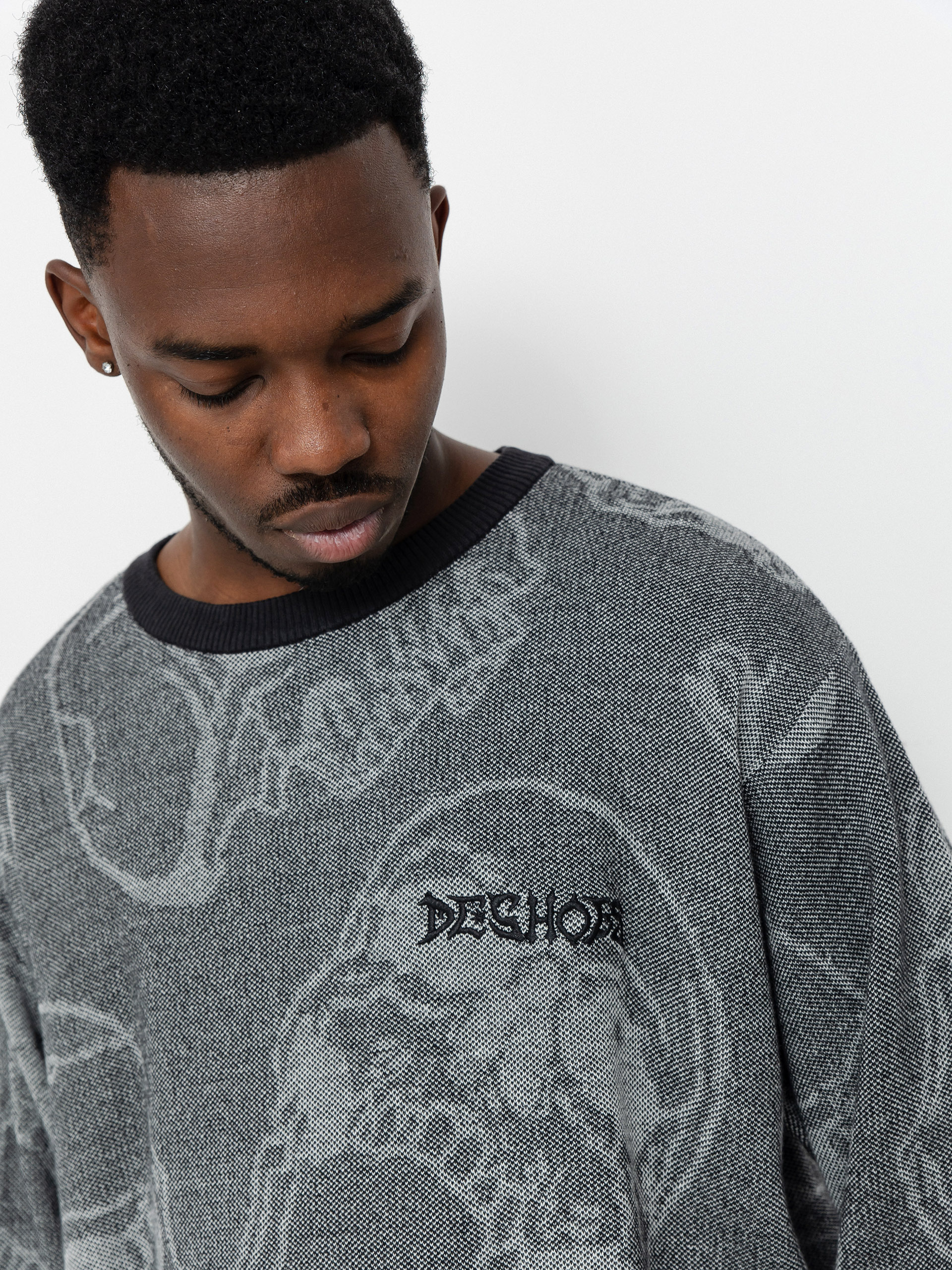 Svetr DC Fracture (heather skully print)