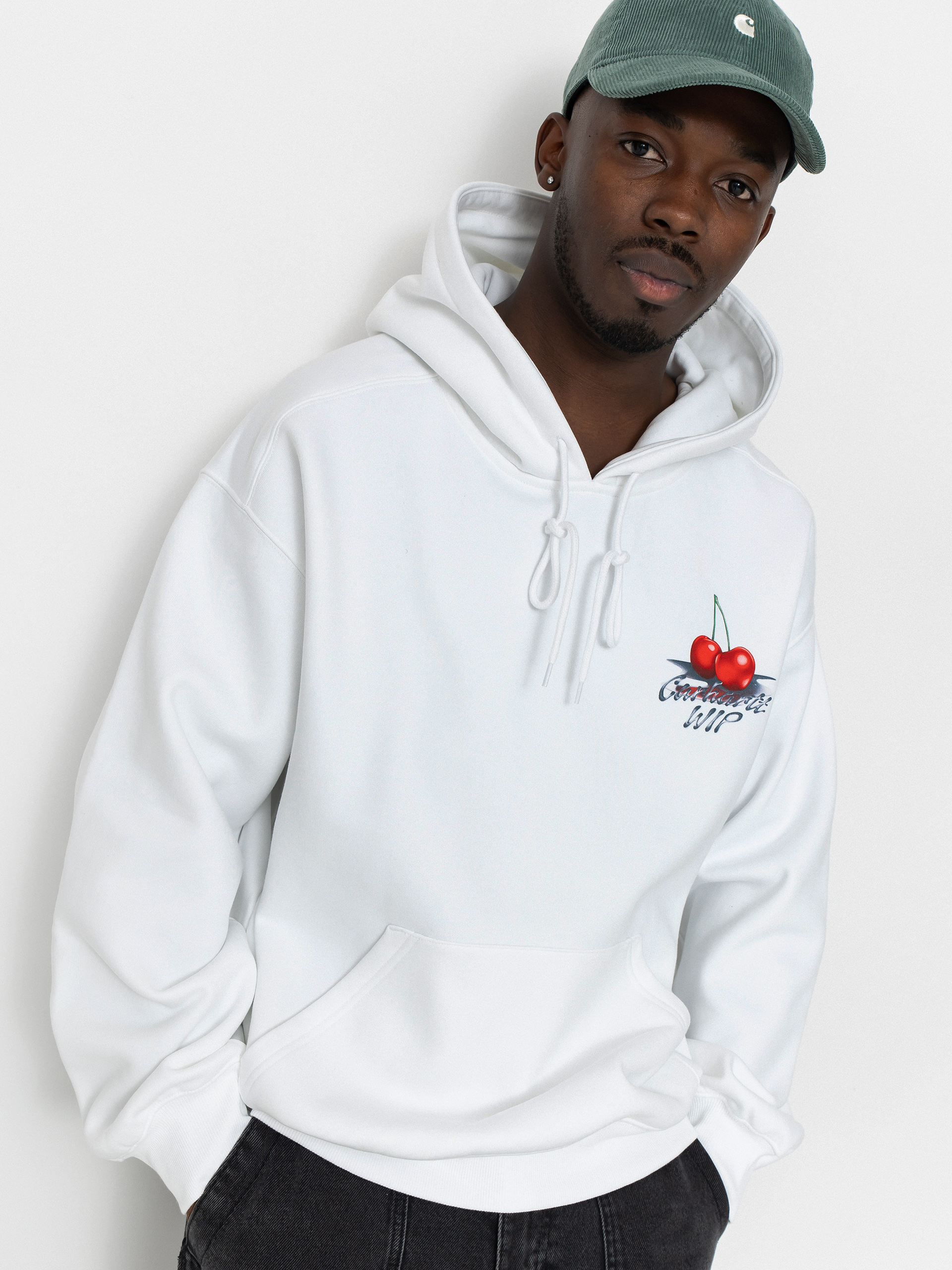 Mikina s kapucí Carhartt WIP Jake Garcia HD (white)