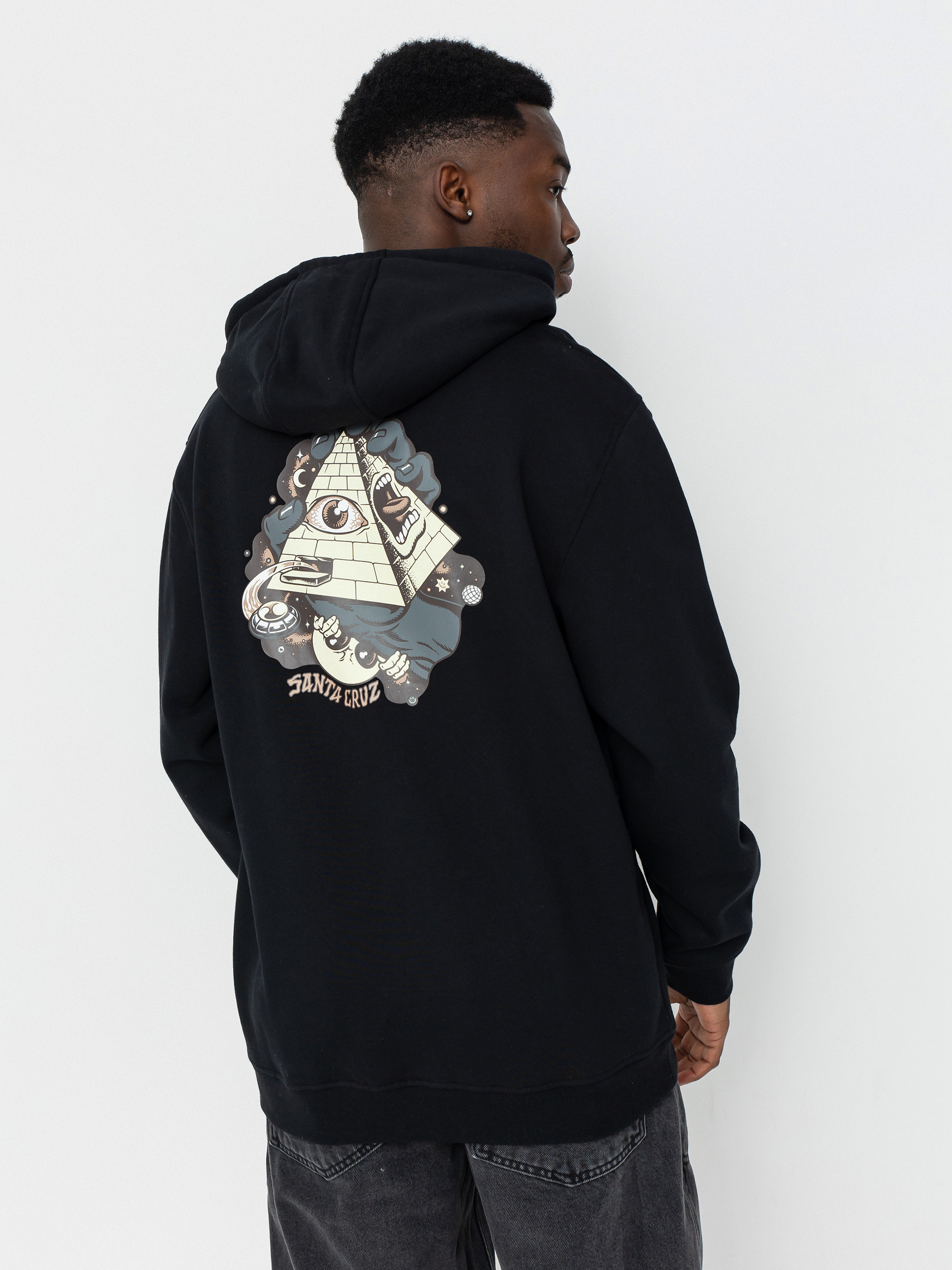 Mikina s kapucu00ed Santa Cruz Knibbs Invasion Hand HD (black)