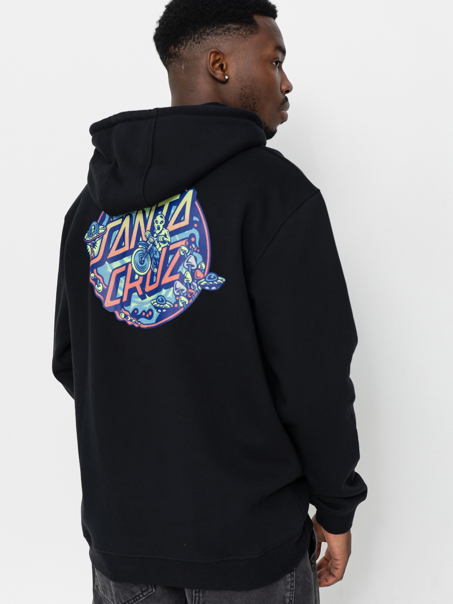 Mikina s kapucí Santa Cruz Winkowski Dope Planet 2 Centre HD (black)