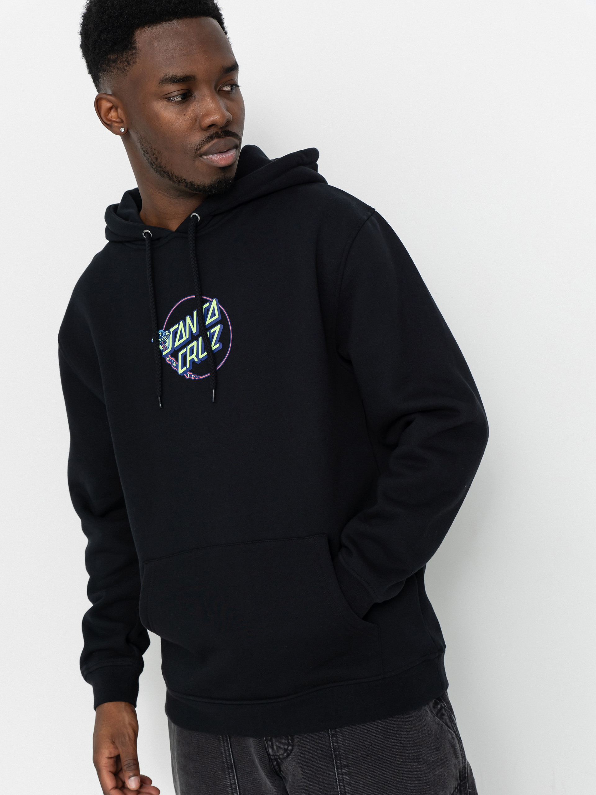 Mikina s kapucí Santa Cruz Winkowski Dope Planet 2 Centre HD (black)