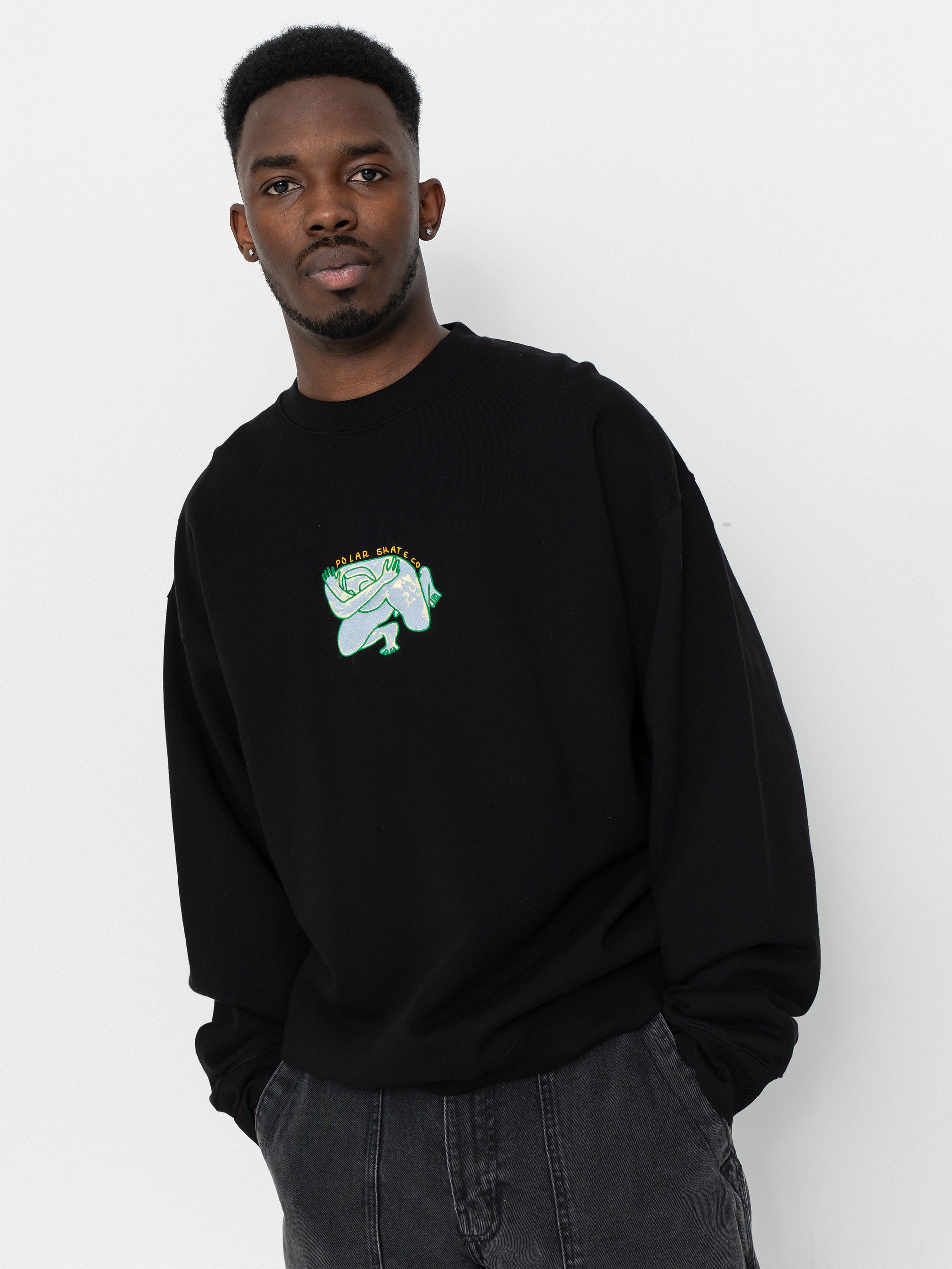 Mikina Polar Skate Dave Crewneck Shy Bow (black)