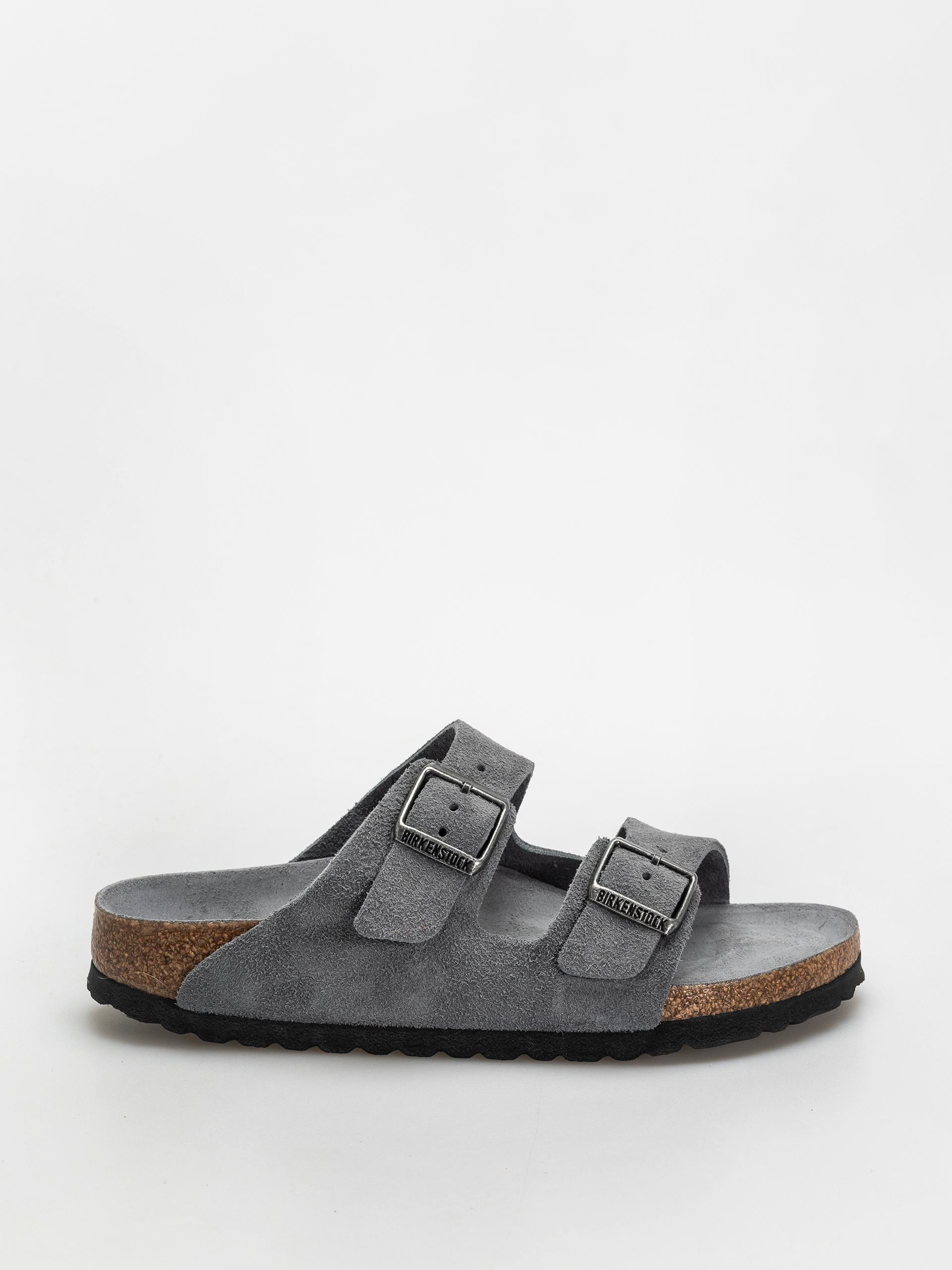Plážovky Birkenstock Arizona Suede Leather Narrow Wmn (basalt gray)