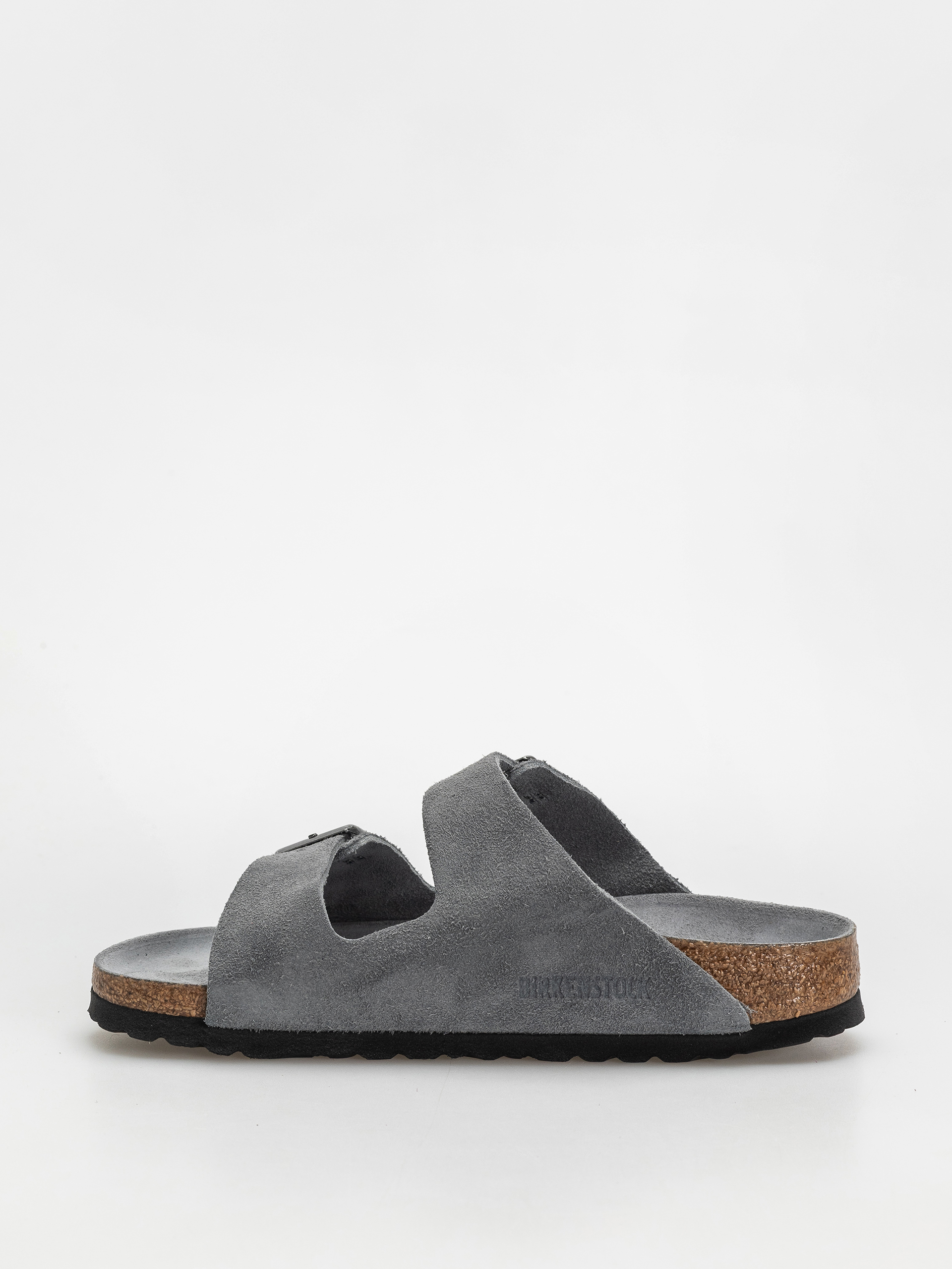 Plážovky Birkenstock Arizona Suede Leather Narrow Wmn (basalt gray)