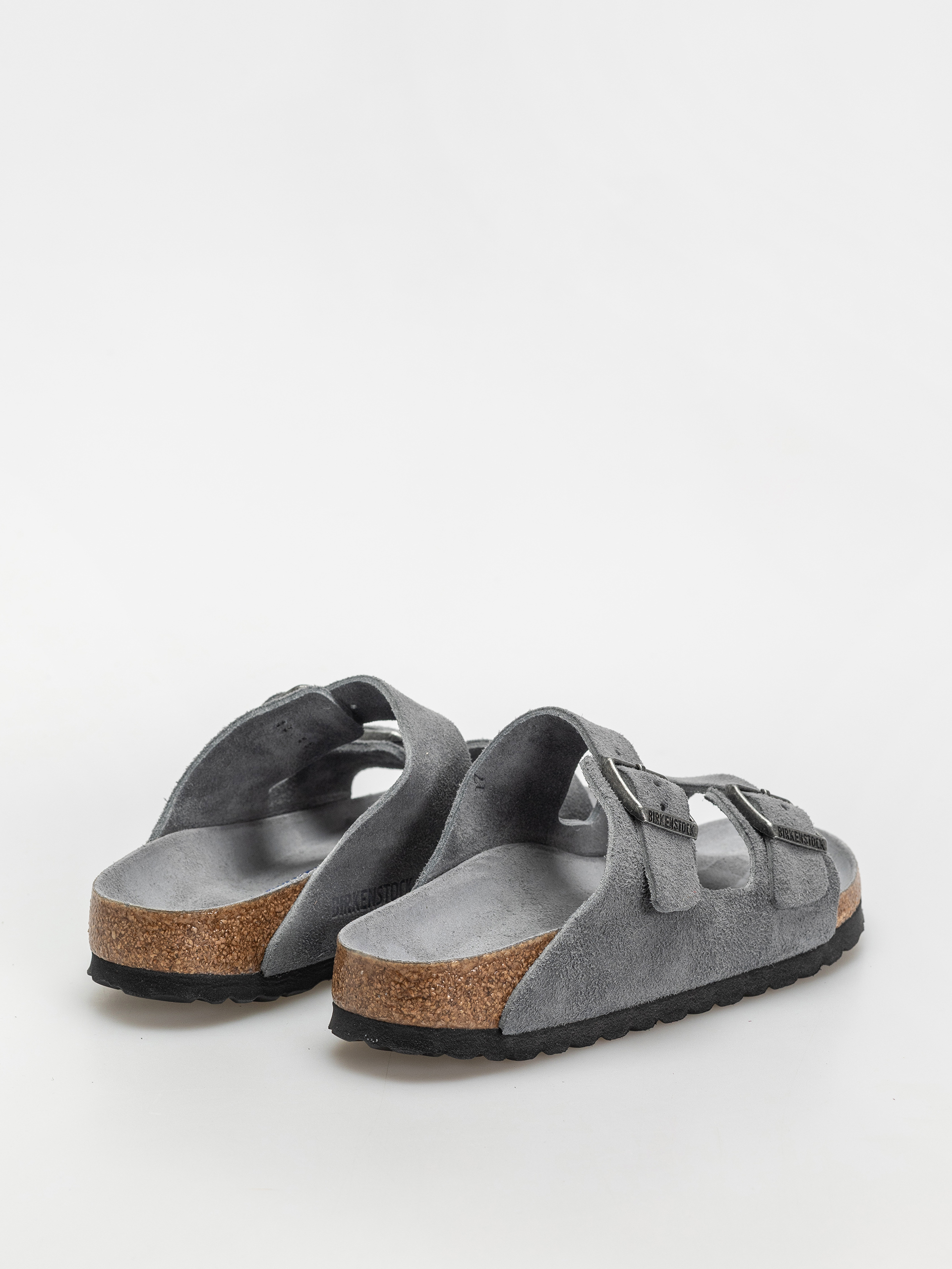 Plážovky Birkenstock Arizona Suede Leather Narrow Wmn (basalt gray)