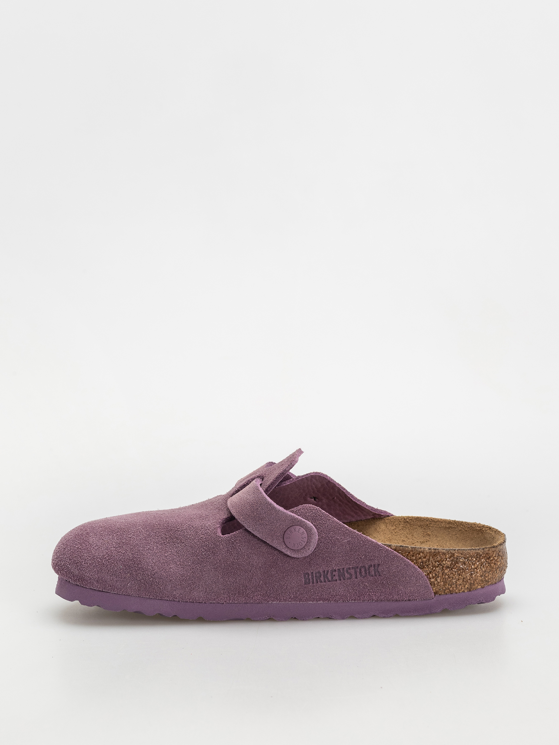 Plážovky Birkenstock Boston Suede Leather Narrow Wmn (mauve)