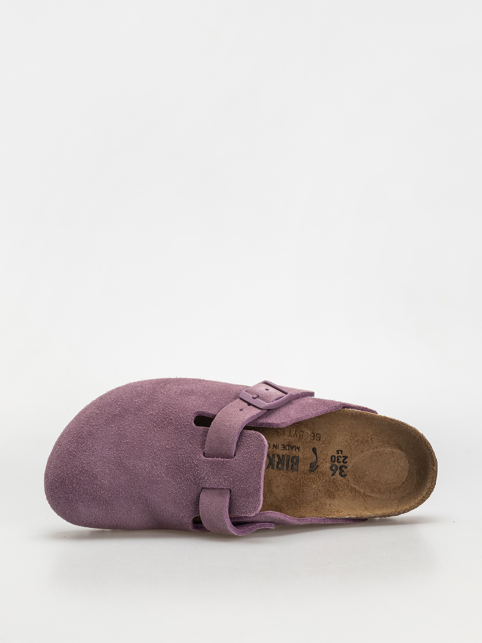 Plážovky Birkenstock Boston Suede Leather Narrow Wmn (mauve)