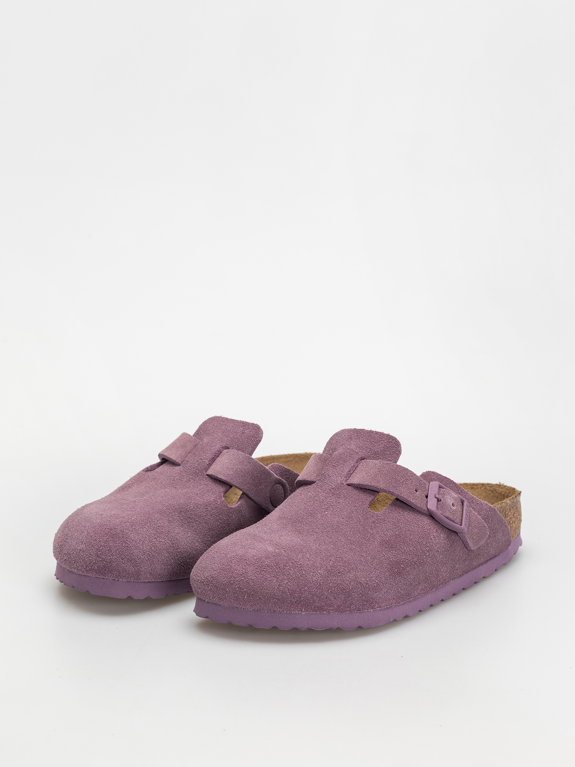 Plážovky Birkenstock Boston Suede Leather Narrow Wmn (mauve)