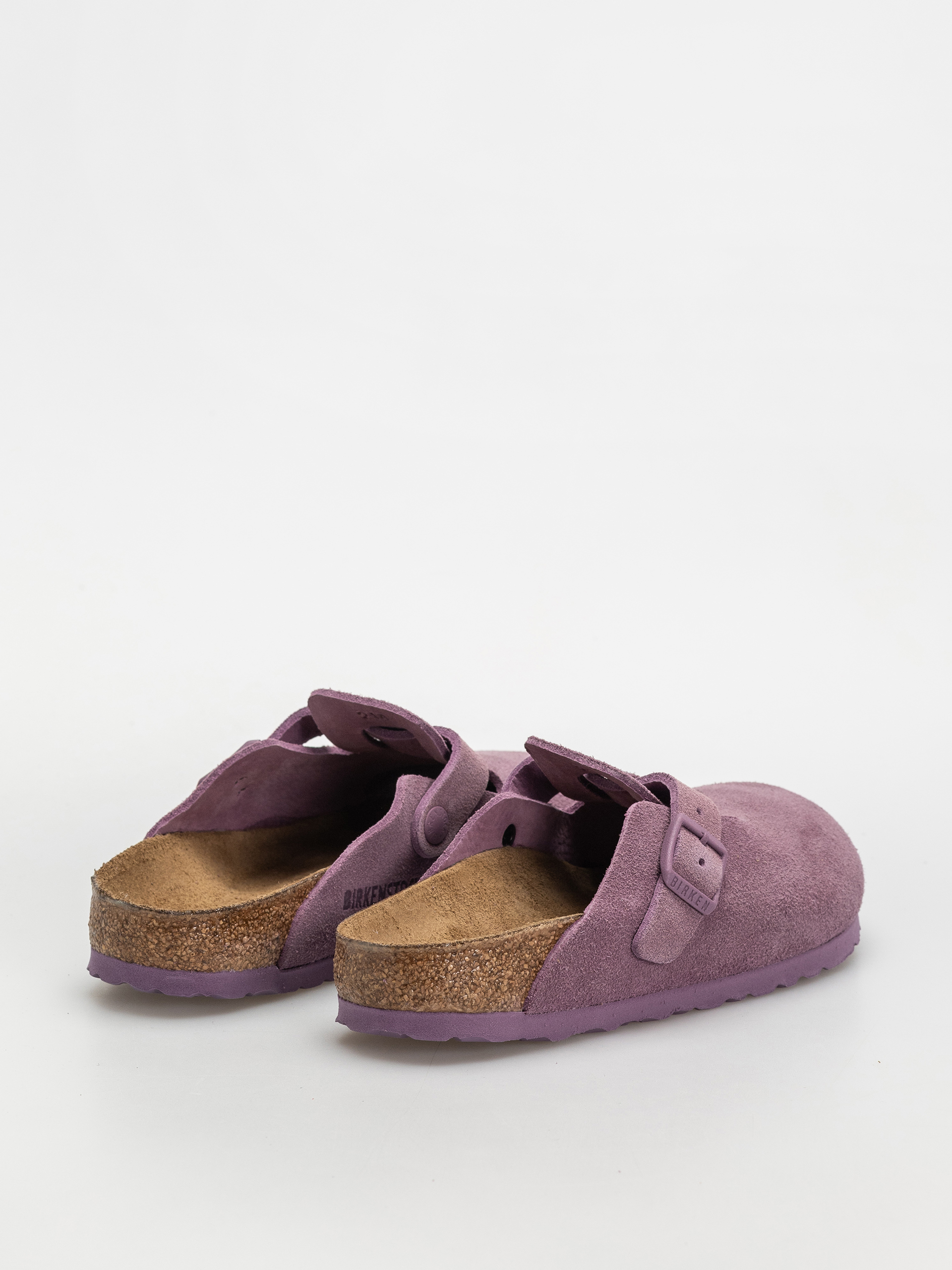 Plážovky Birkenstock Boston Suede Leather Narrow Wmn (mauve)