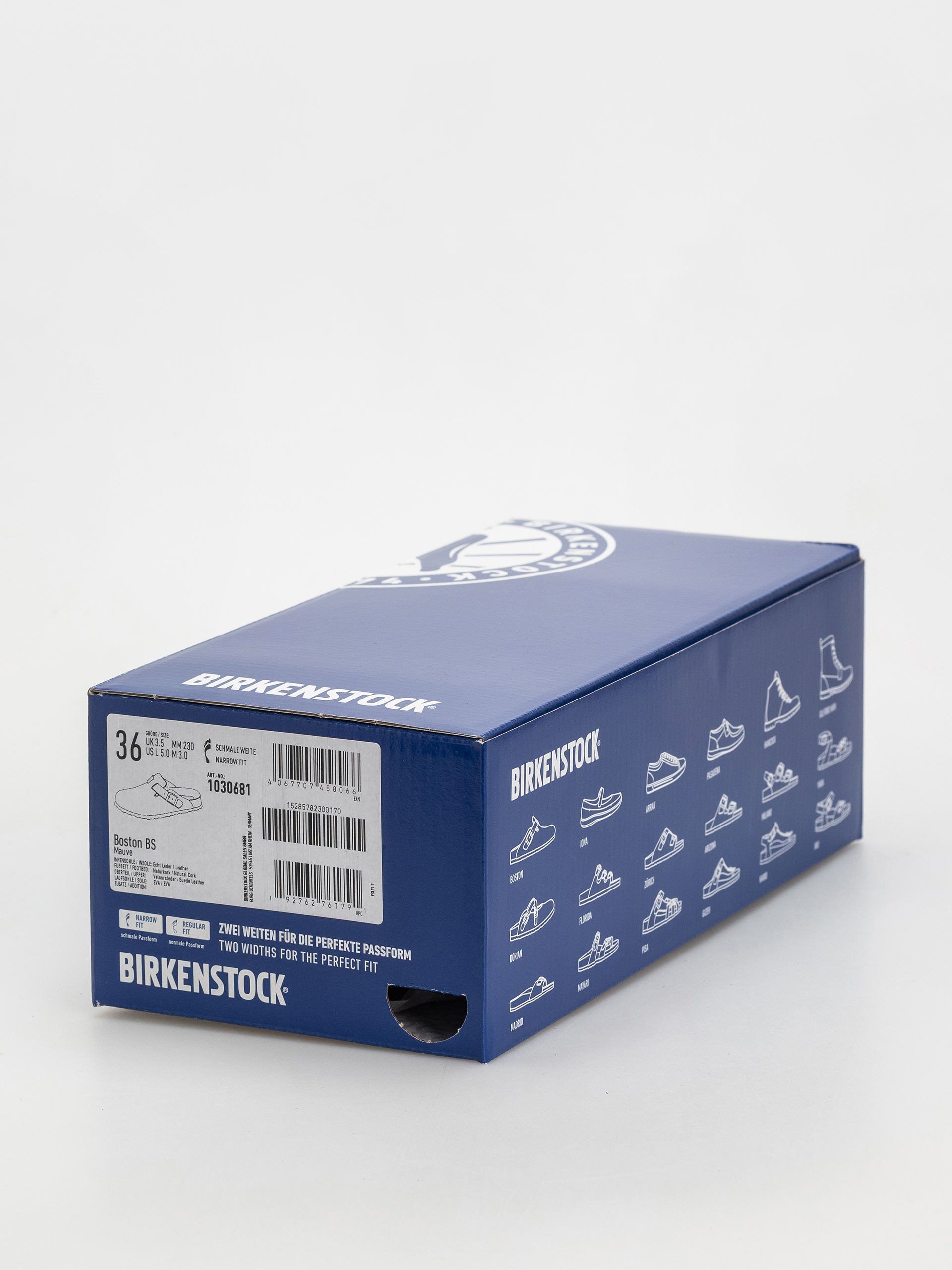 Plážovky Birkenstock Boston Suede Leather Narrow Wmn (mauve)