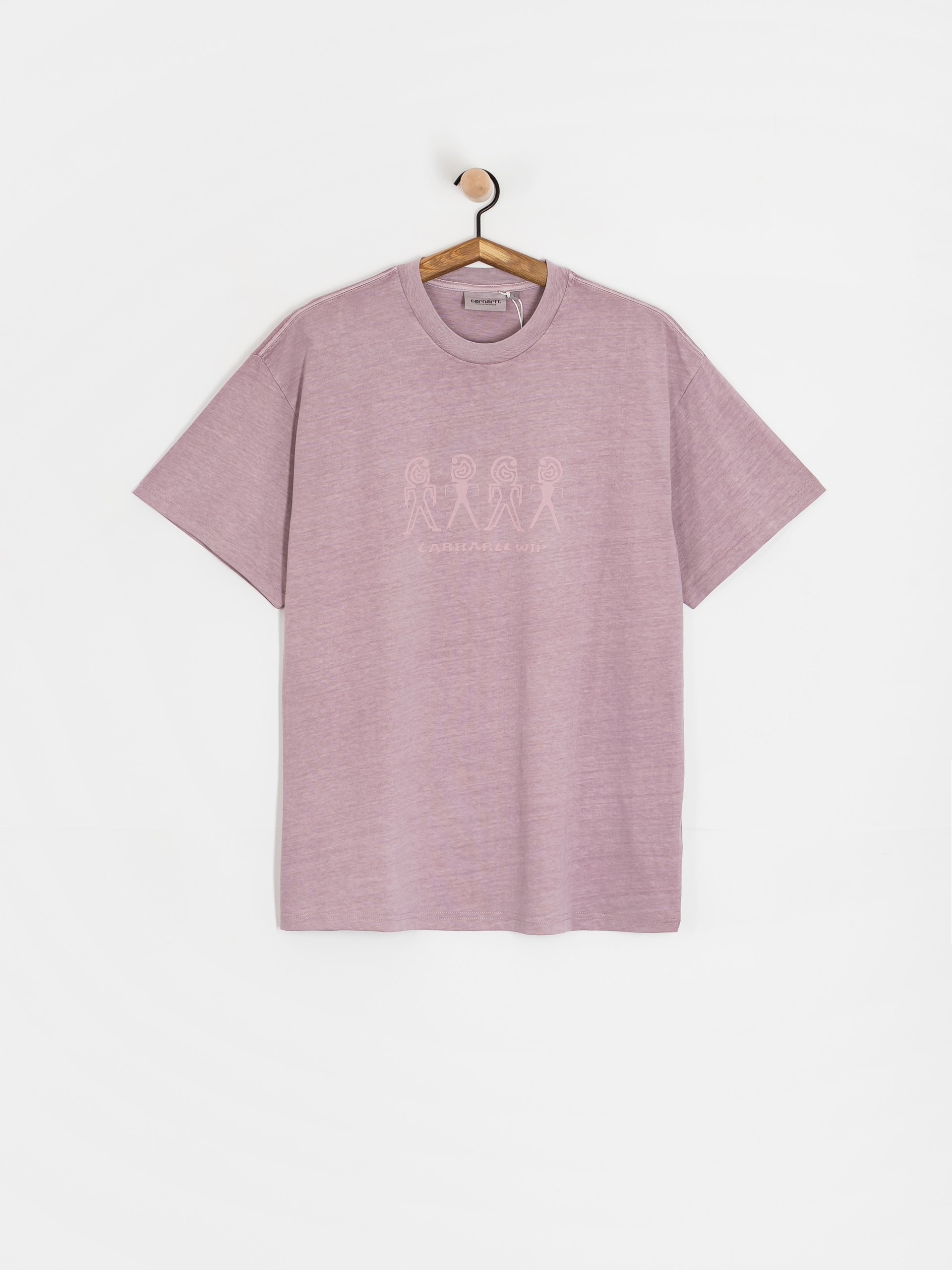Tričko Carhartt WIP Terrestrial (pink fog/hortensia/pigment garment dyed)