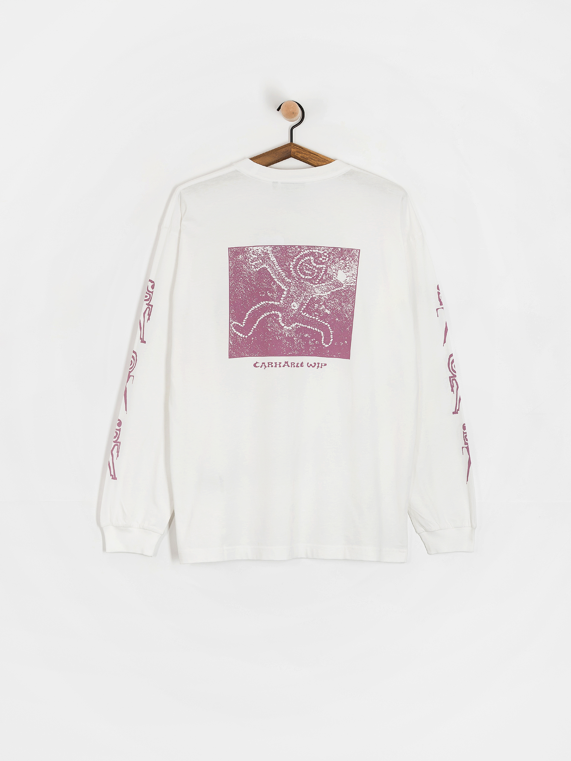 Triko Carhartt WIP Terrestrial (white/pink fog/pigment garment dyed)