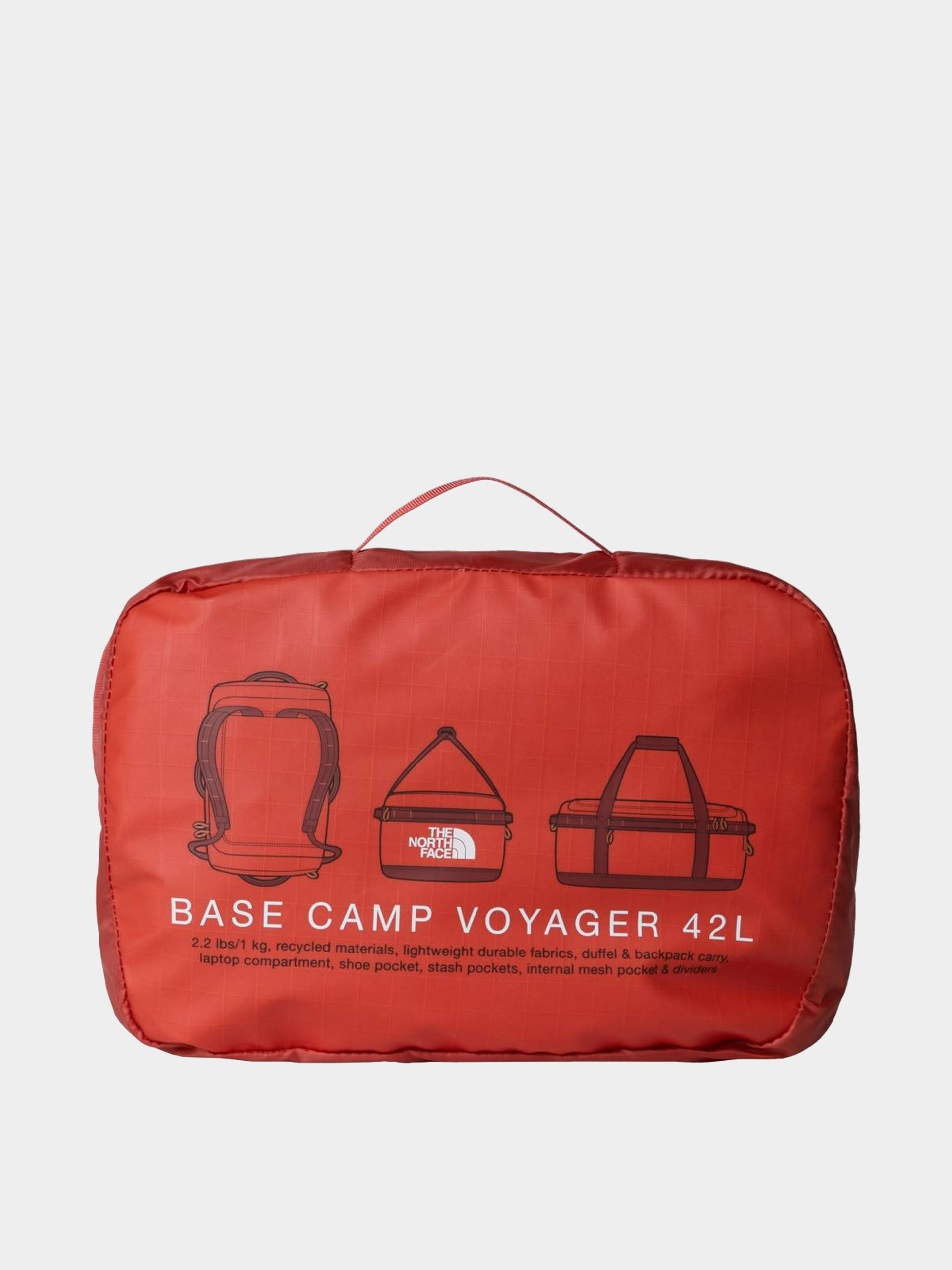 Taška The North Face Base Camp Voyager Duffel 42L (mars dust/sumac)