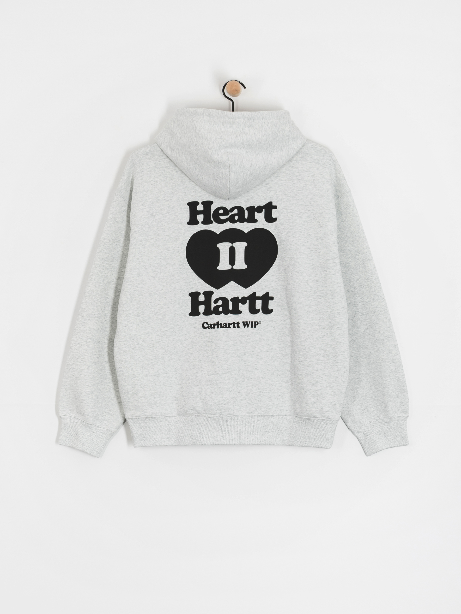 Mikina s kapucí Carhartt WIP Heart II Hartt ZHD (ash heather)