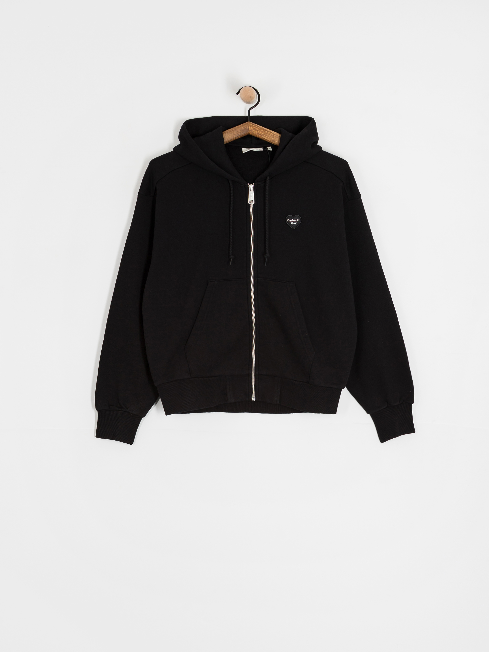 Mikina s kapucí Carhartt WIP Heart II Hartt ZHD Wmn (black)