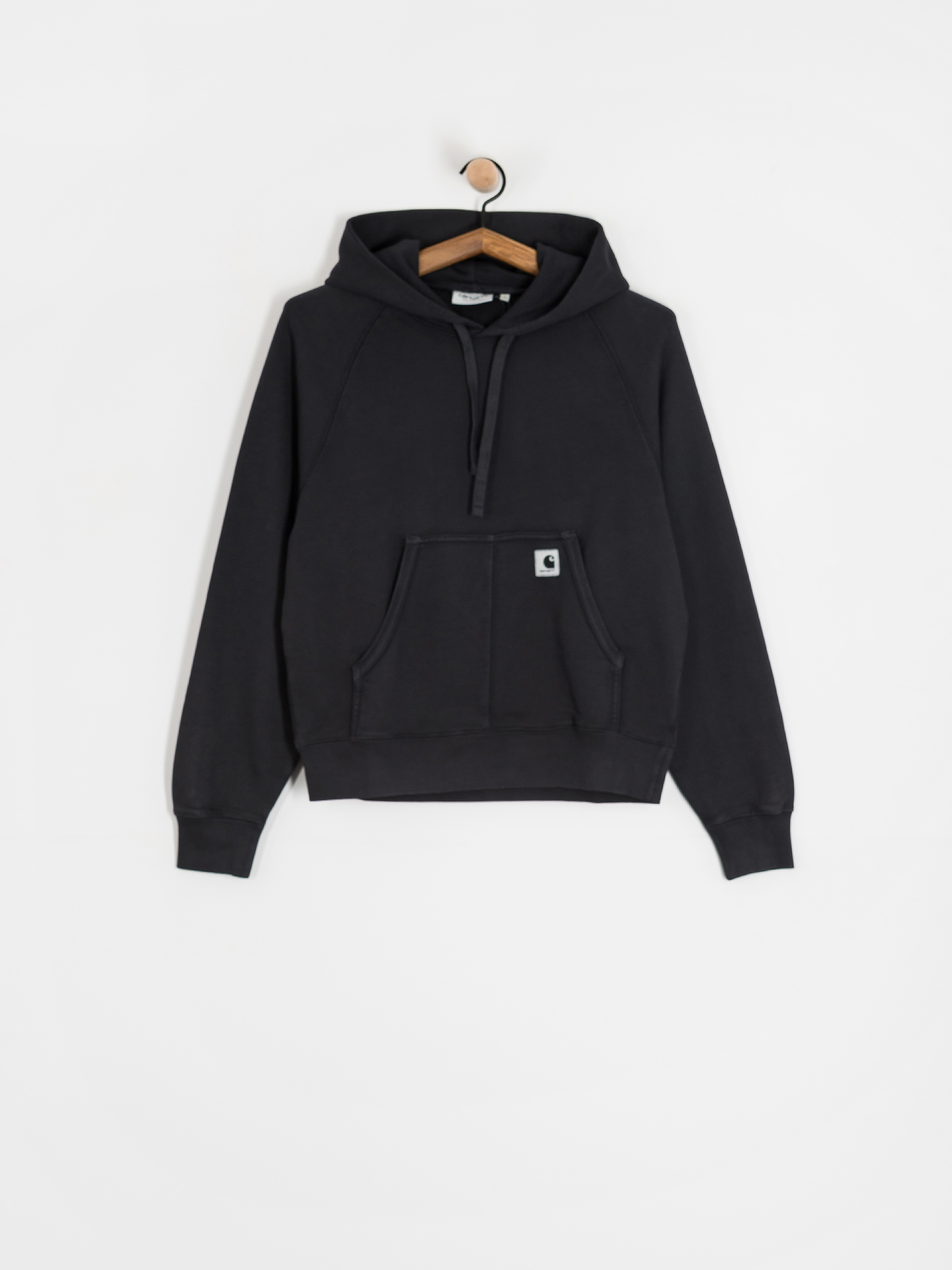 Mikina s kapucí Carhartt WIP Hudson HD Wmn (black/chalk wash)