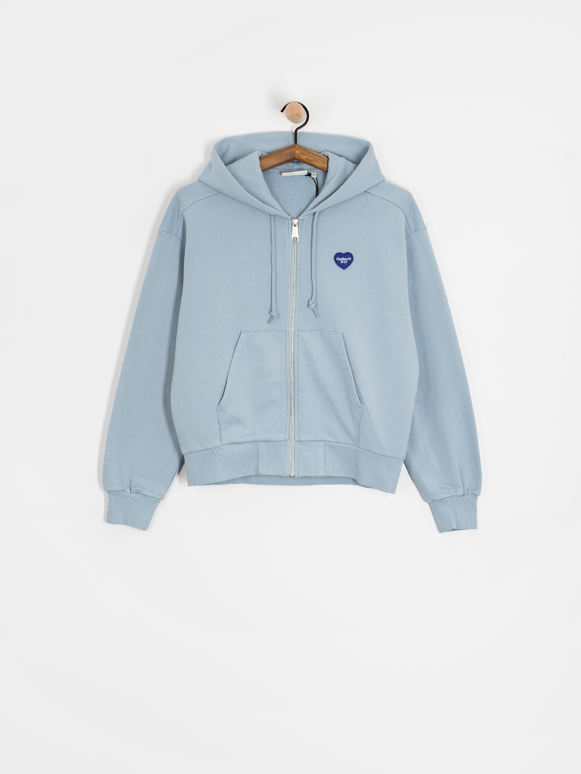 Mikina s kapucí Carhartt WIP Heart II Hartt ZHD Wmn (blue fog)