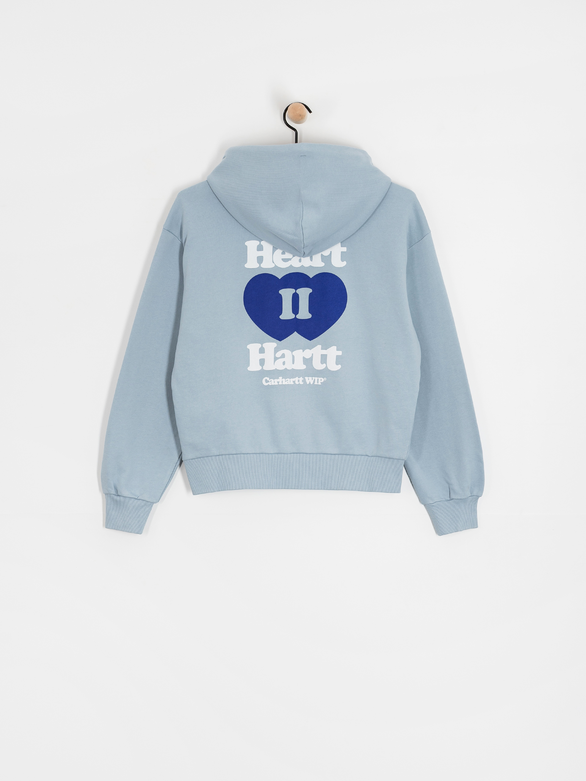 Mikina s kapucí Carhartt WIP Heart II Hartt ZHD Wmn (blue fog)