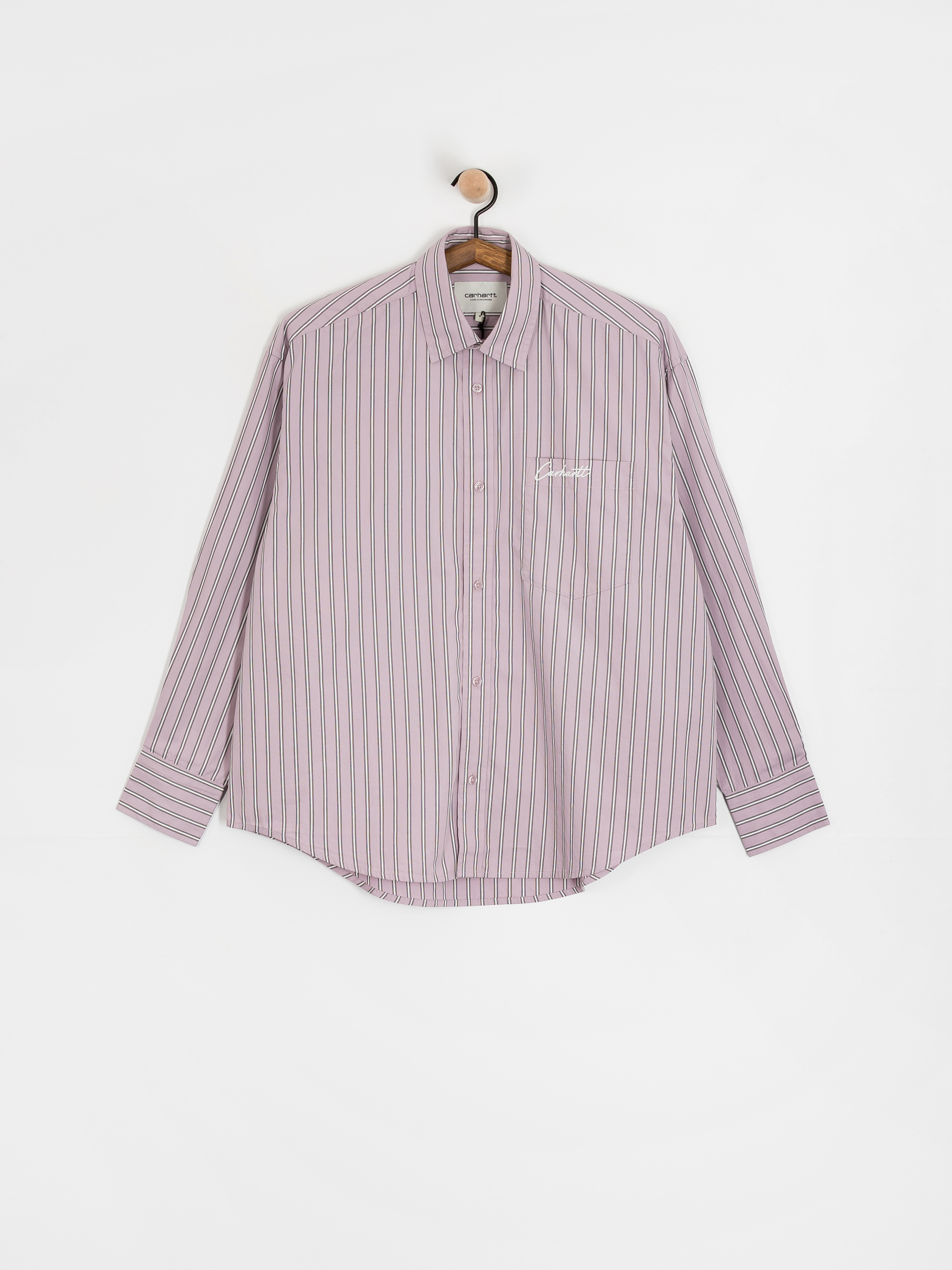 Košile Carhartt WIP Grimsby Wmn (grimsby stripe/pink fog)