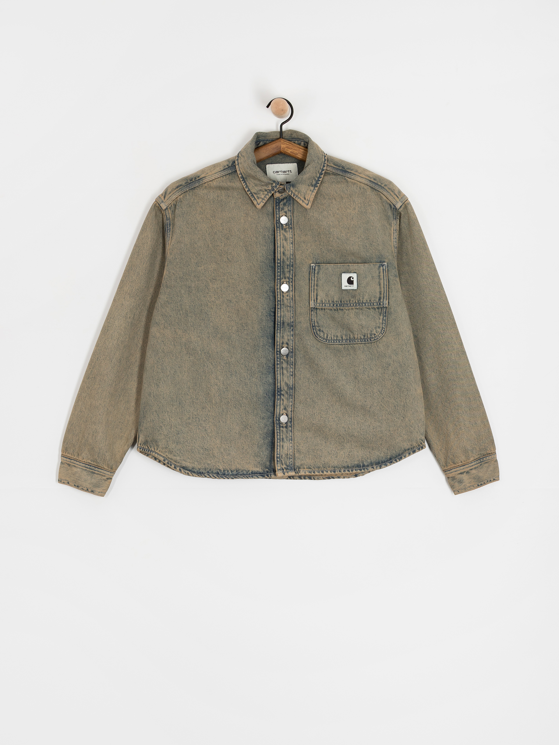 Bunda Carhartt WIP Georgia Wmn (blue/leather/garment dyed)