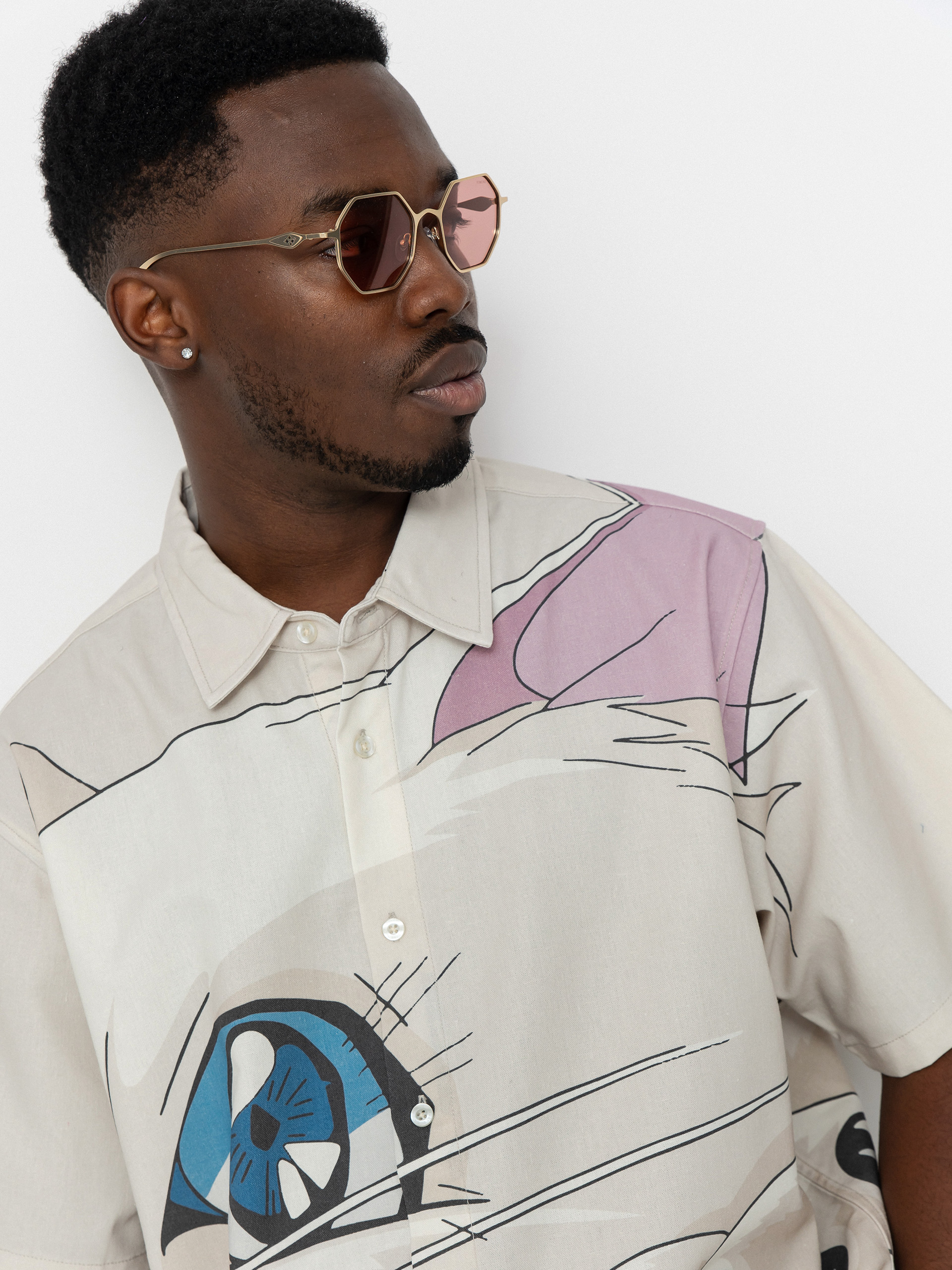 Košile RipNDip Metal Claw (bone)