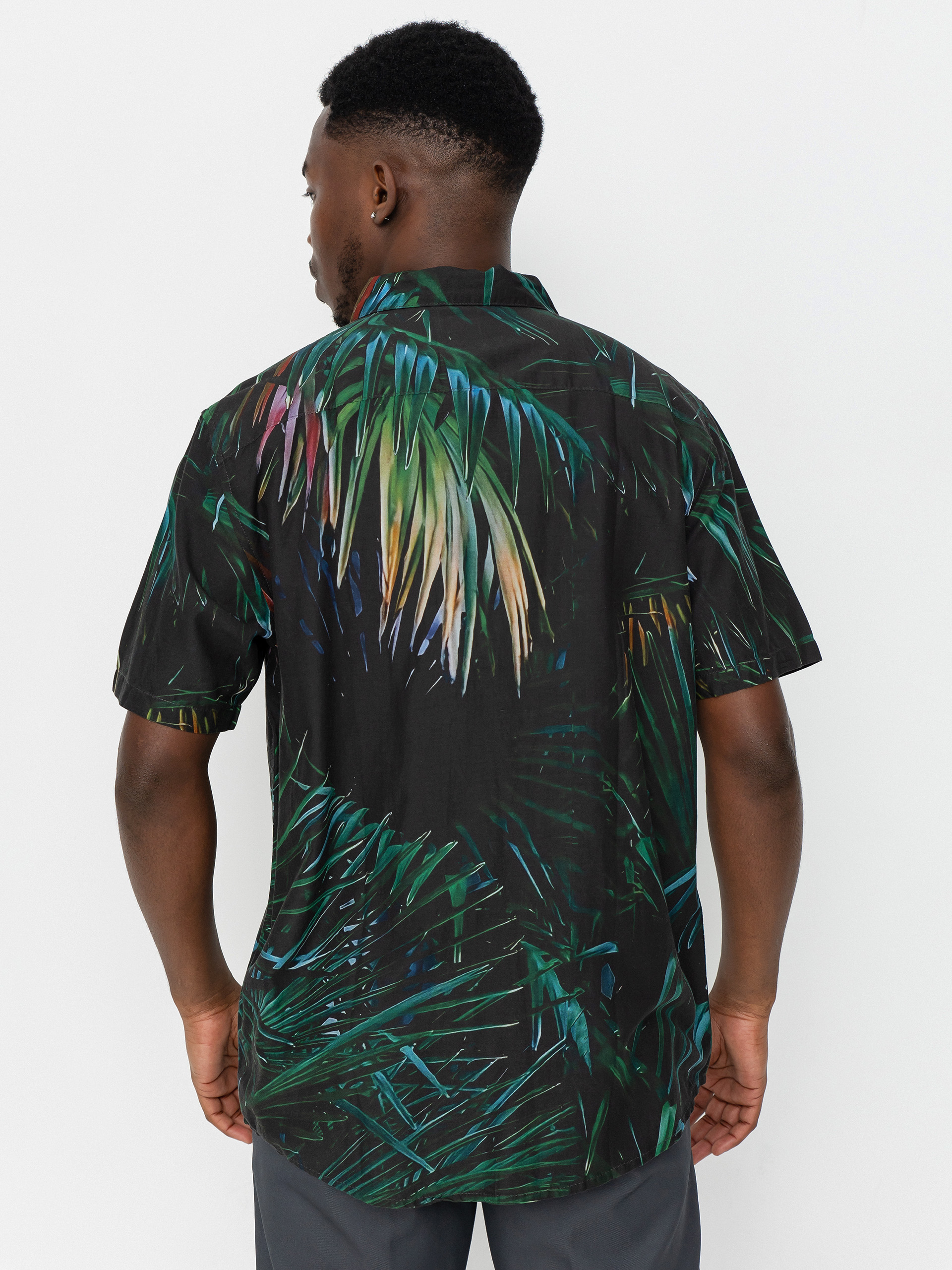 Košile RVCA Hawaii Palms (black)