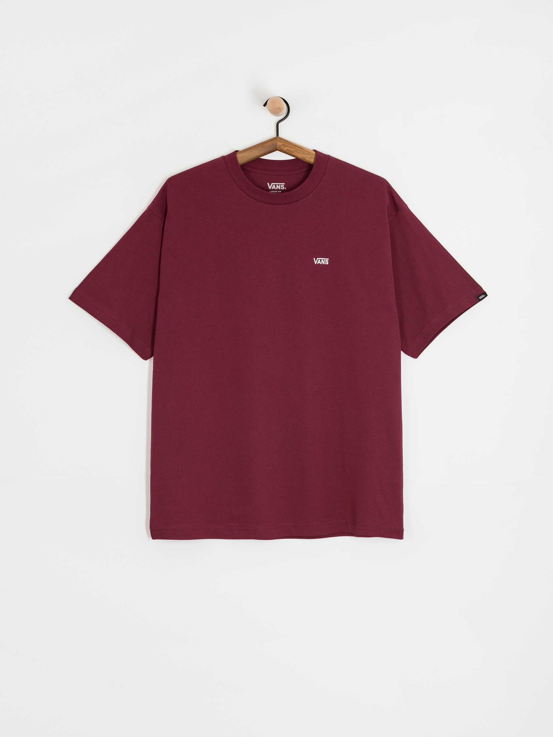 Tričko Vans Left Chest II Loose (burgundy)