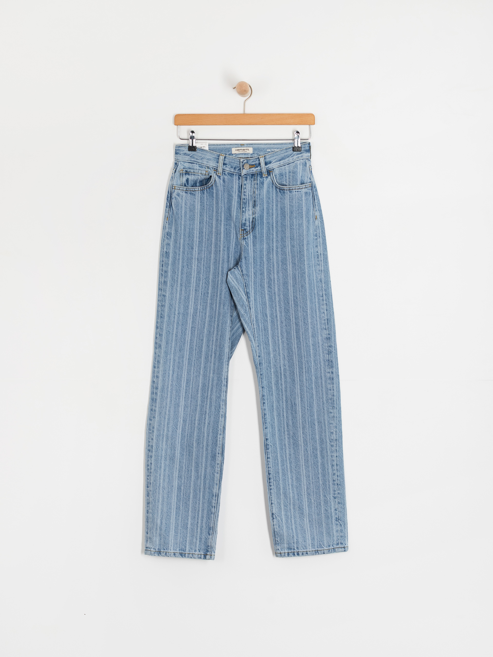 Kalhoty Carhartt WIP Rylan Wmn (rylan stripe/blue/stone bleached)