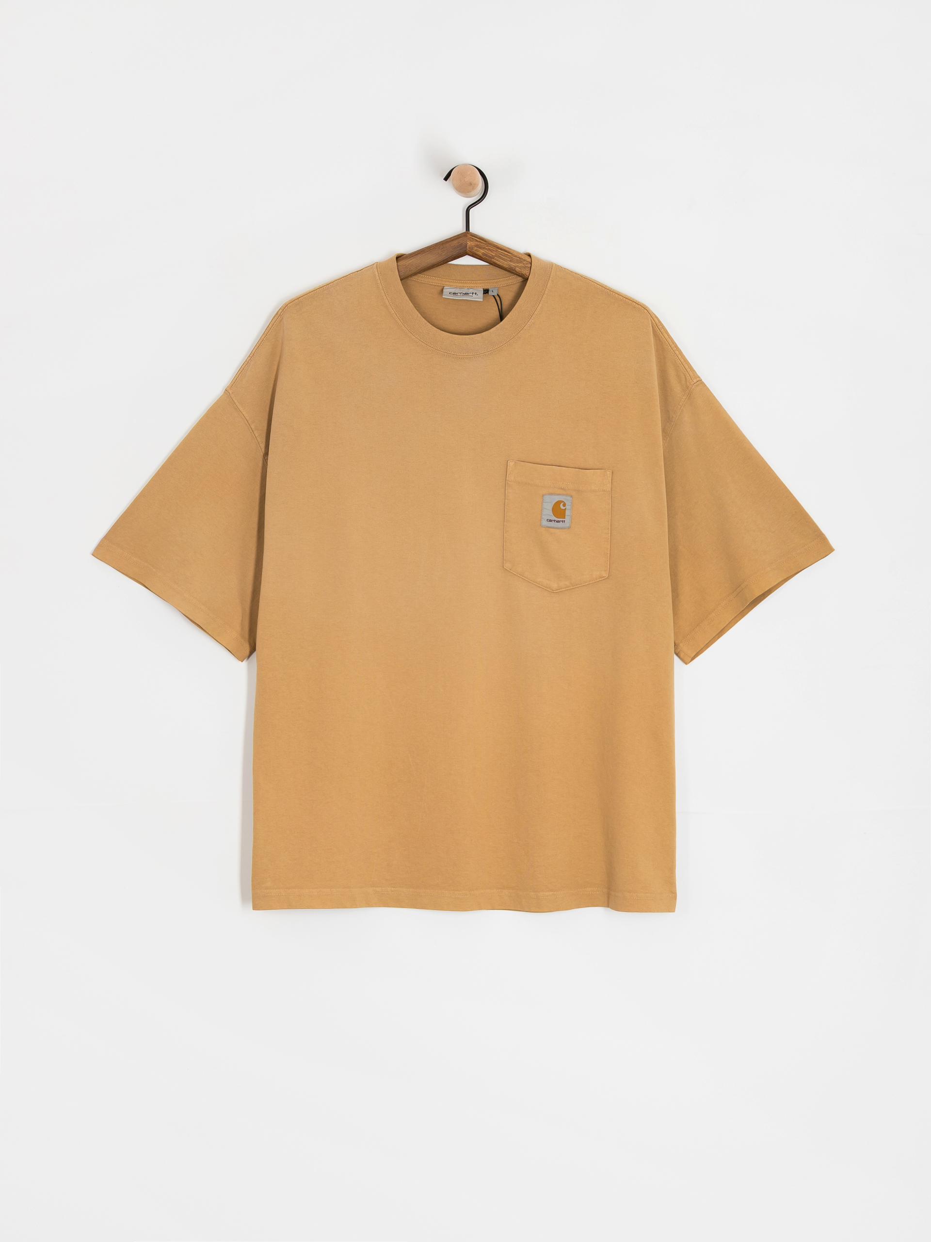 Tričko Carhartt WIP Hudson Pocket (dusty h brown/chalk wash)