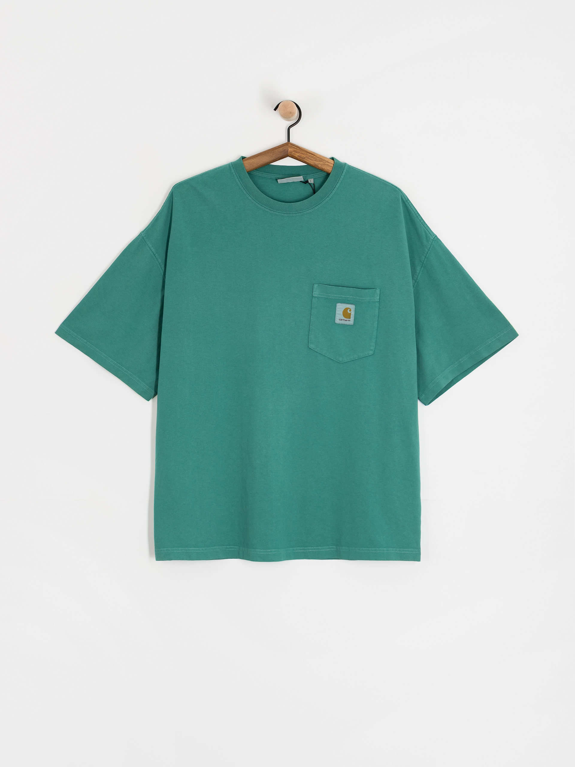 Tričko Carhartt WIP Hudson Pocket (saguaro/chalk wash)