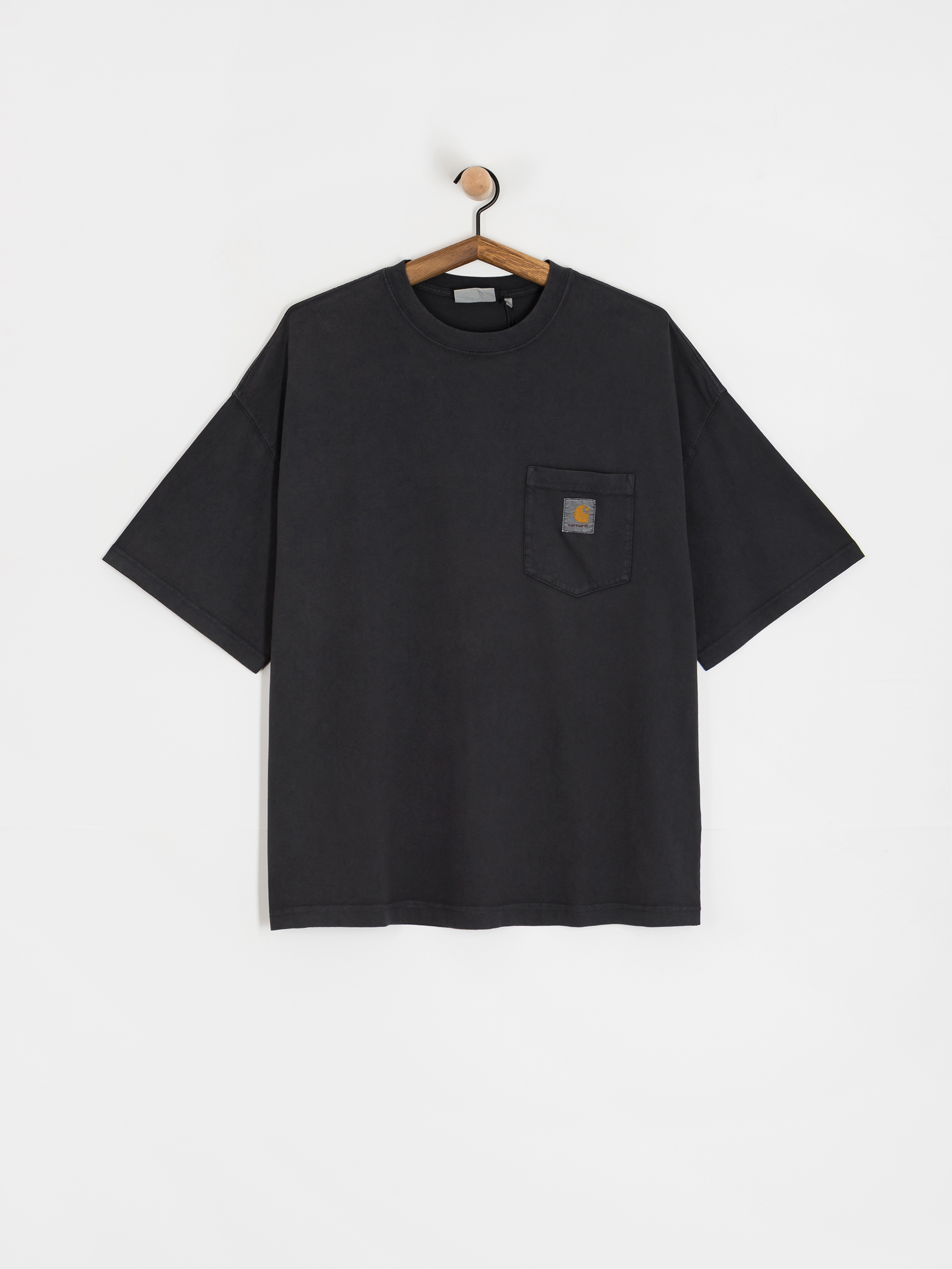 Tričko Carhartt WIP Hudson Pocket (black/chalk wash)