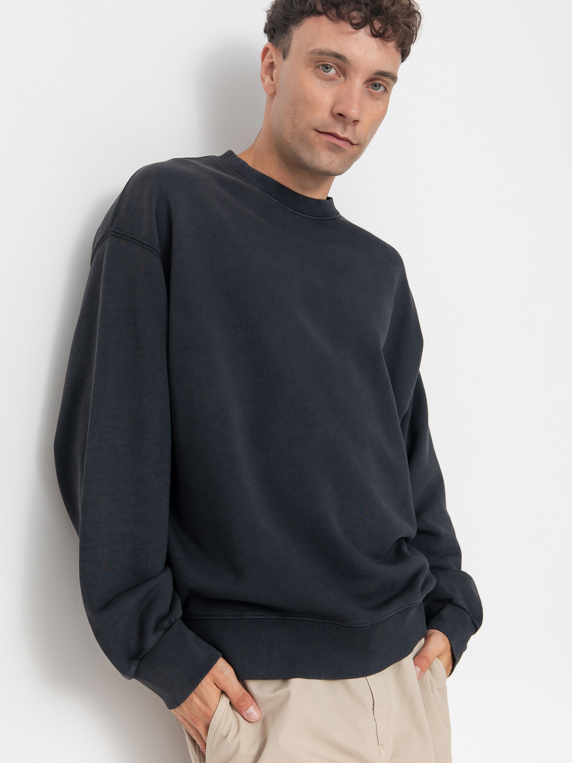 Mikina Carhartt WIP Hudson (black/chalk wash)