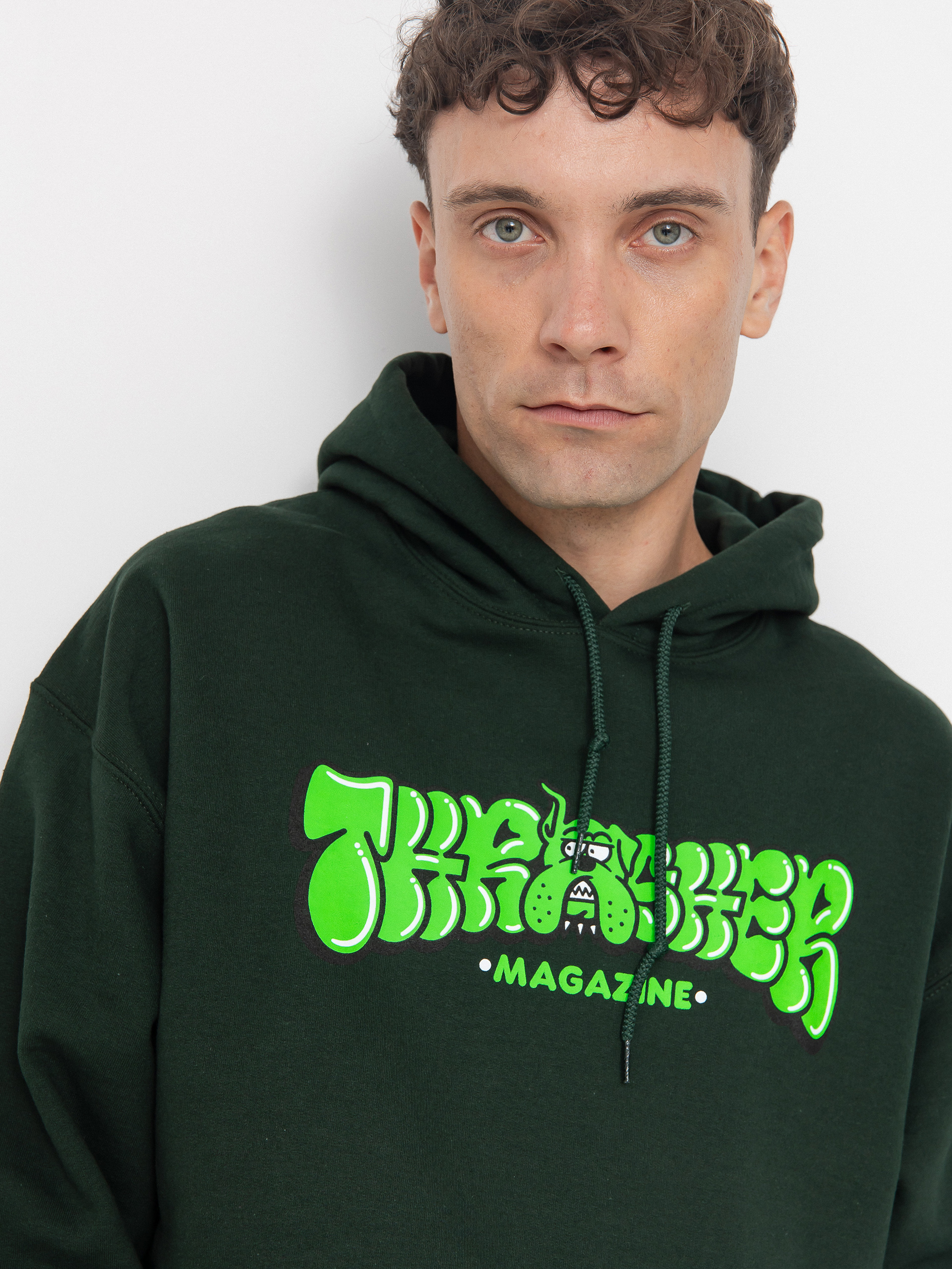 Mikina s kapucí Thrasher Bully HD (forest green)