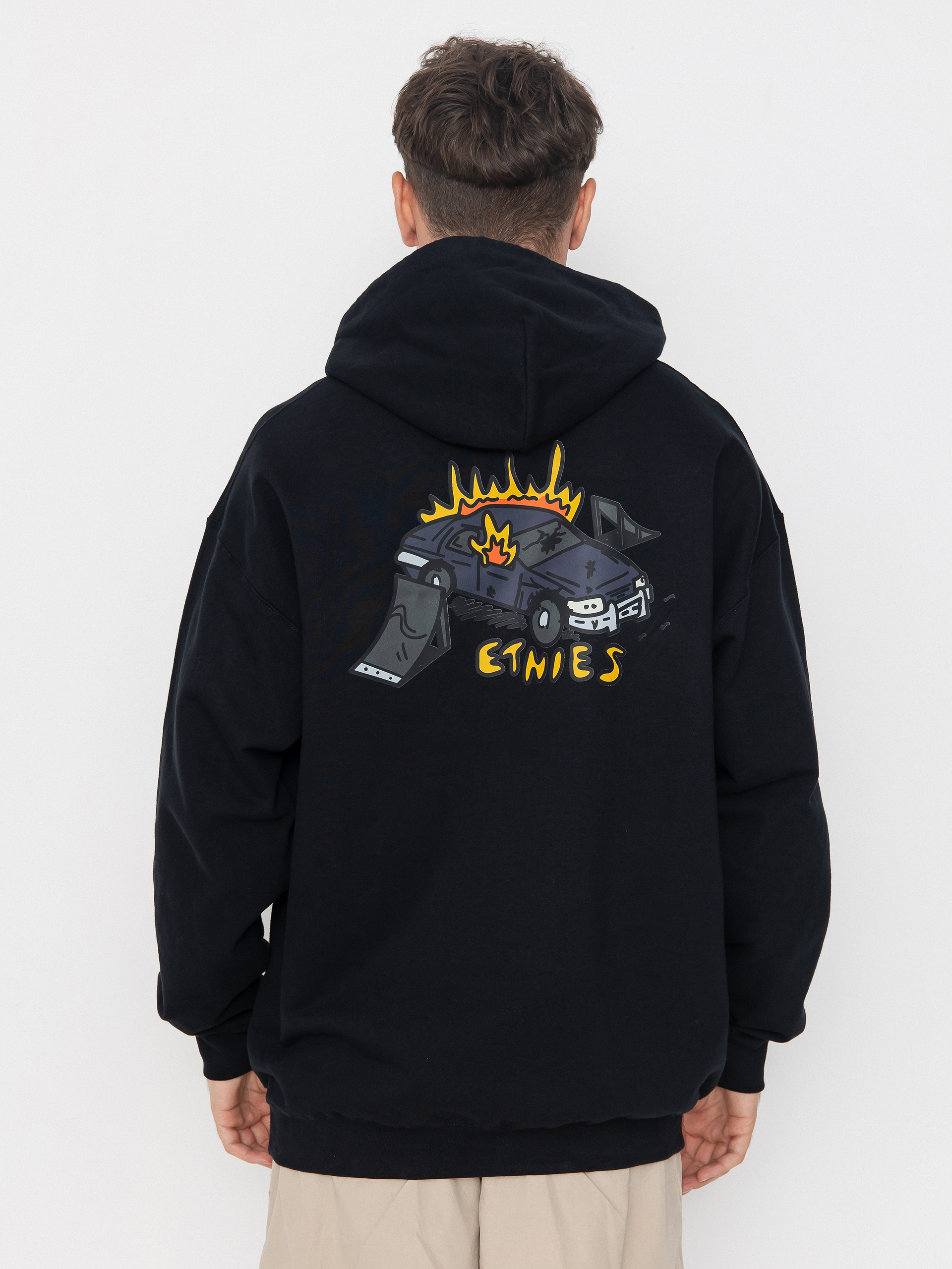 Mikina s kapucí Etnies On Fire HD (black)