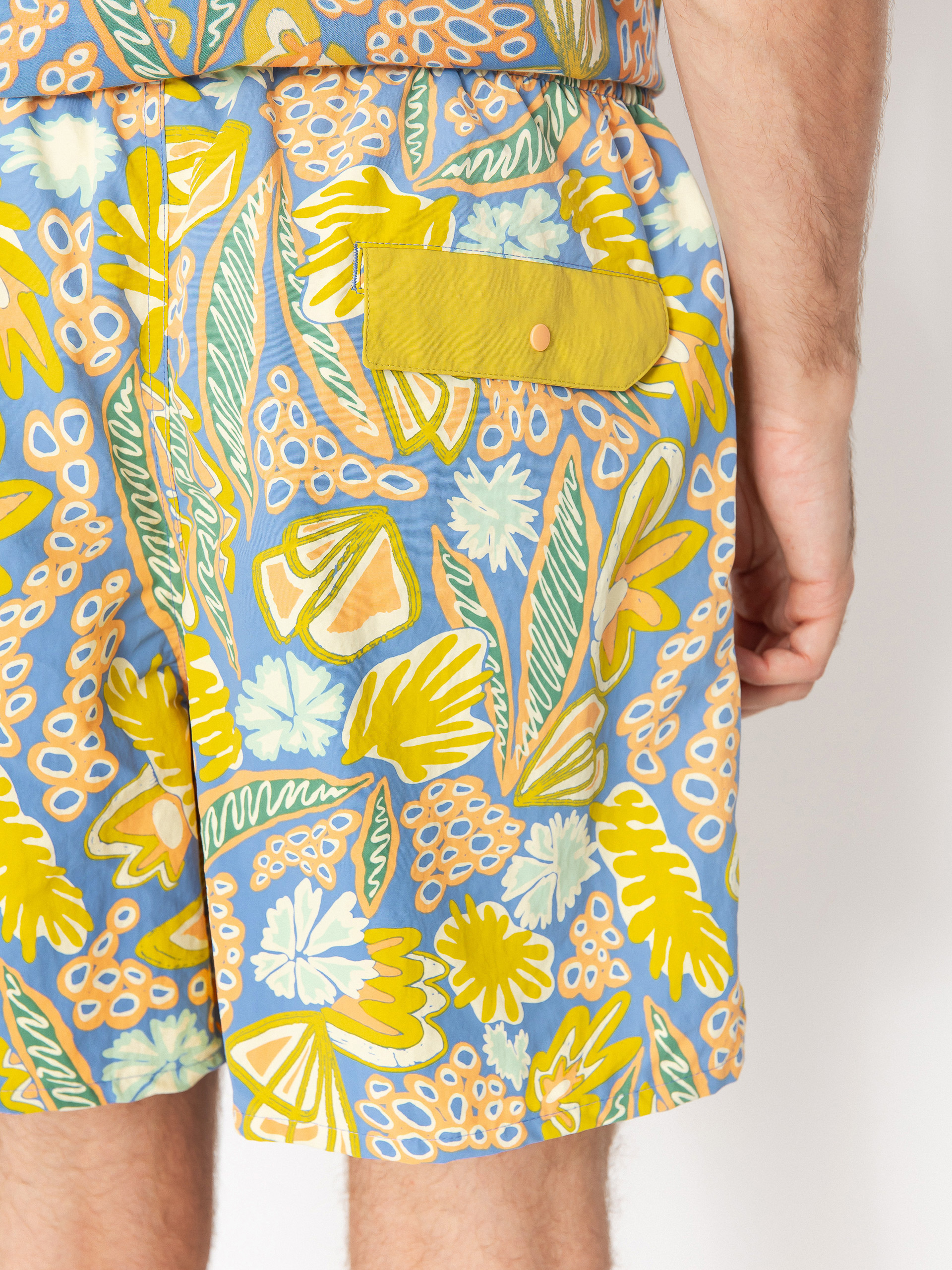 Kraťasy Patagonia Baggies Shorts 5in (flourish/abundant blue)