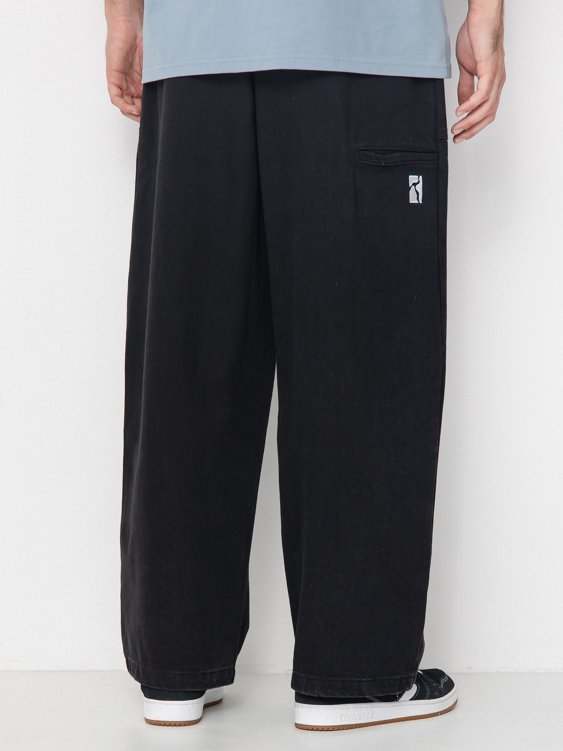 Kalhoty Poetic Collective Painter (black denim wash)